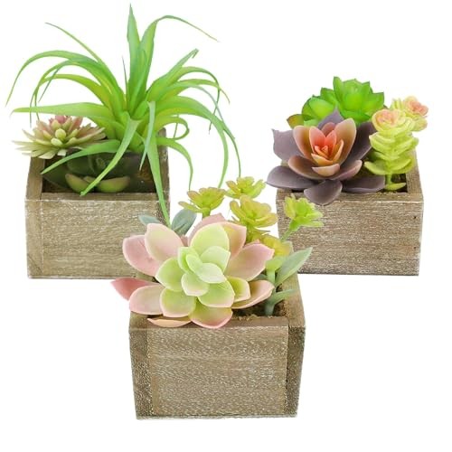 Artificial Succulents in Pots, Artificial Plants for Home Decor Organic