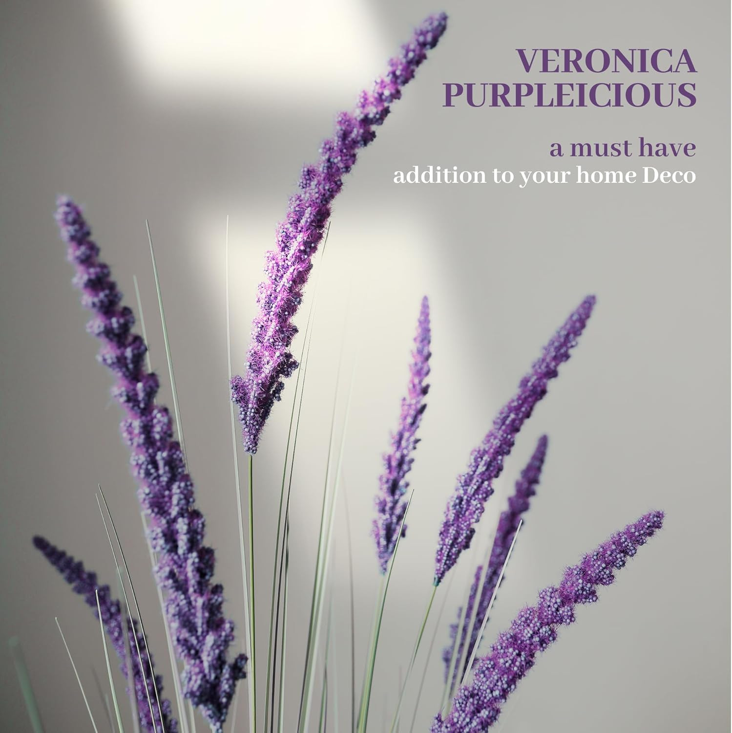 4Ft 2-Pack Artificial Veronica Horsetail Reed Grass – 47In Tall Faux Purple Gras