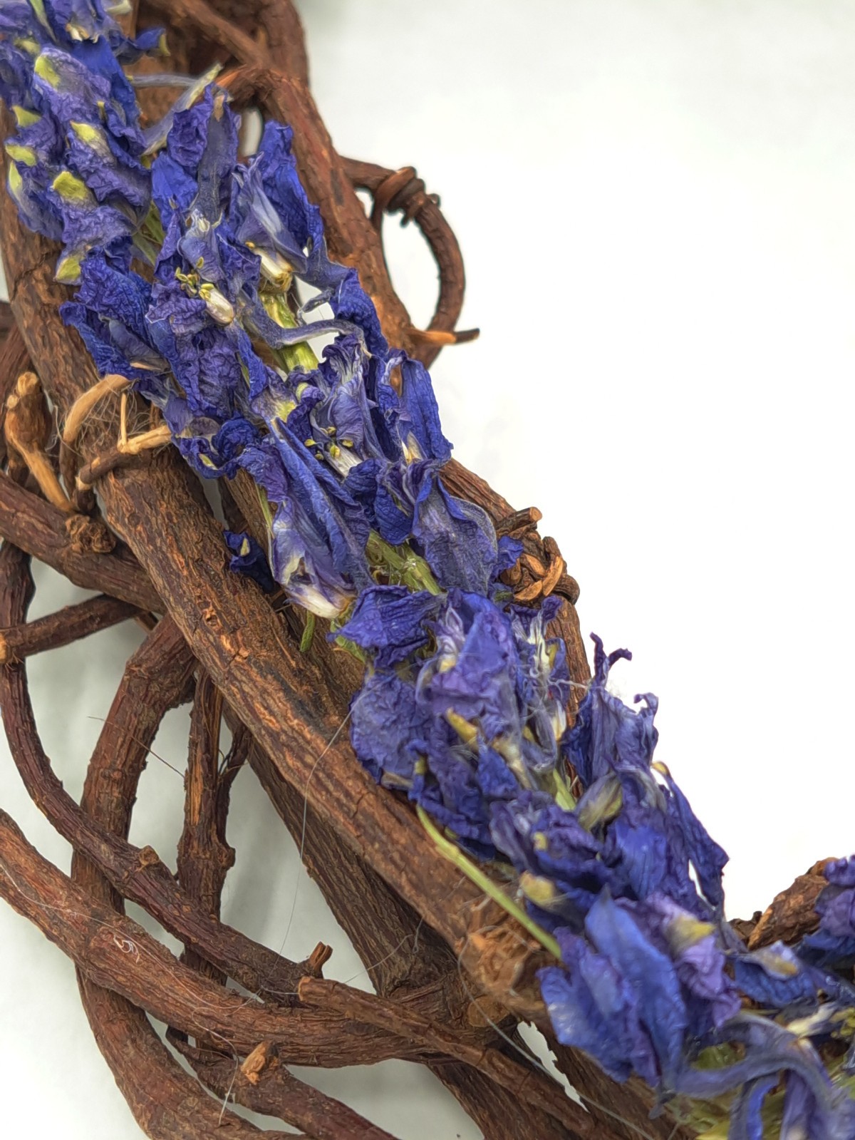 Handmade Red, White & Blue Willow Heart Flower Arrangmt. w/ Dried & Silk Flowers