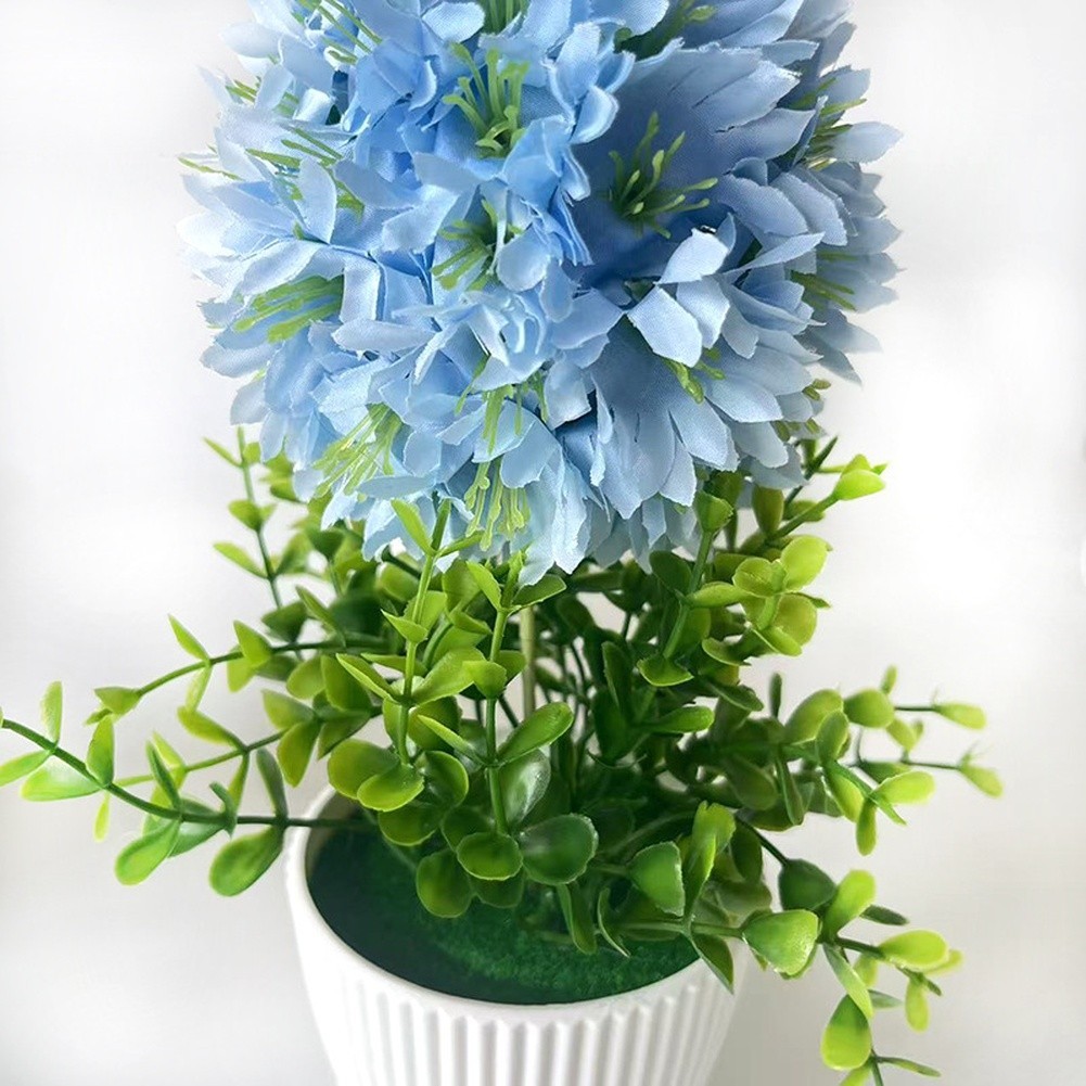 Whimsical Touch Accent Artificial Hydrangea Ball Plastic Flower Arrangement