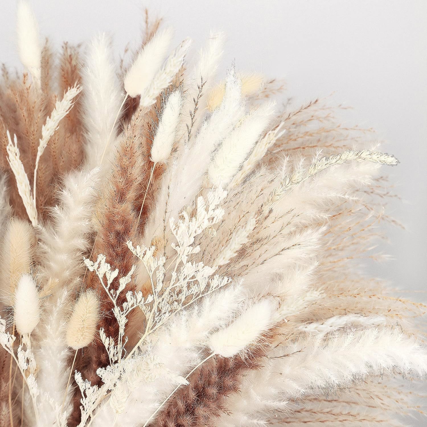 Natural Dried Pampas Grass Reed Flowers Lavender Eucalyptus Bouquet Home Decor