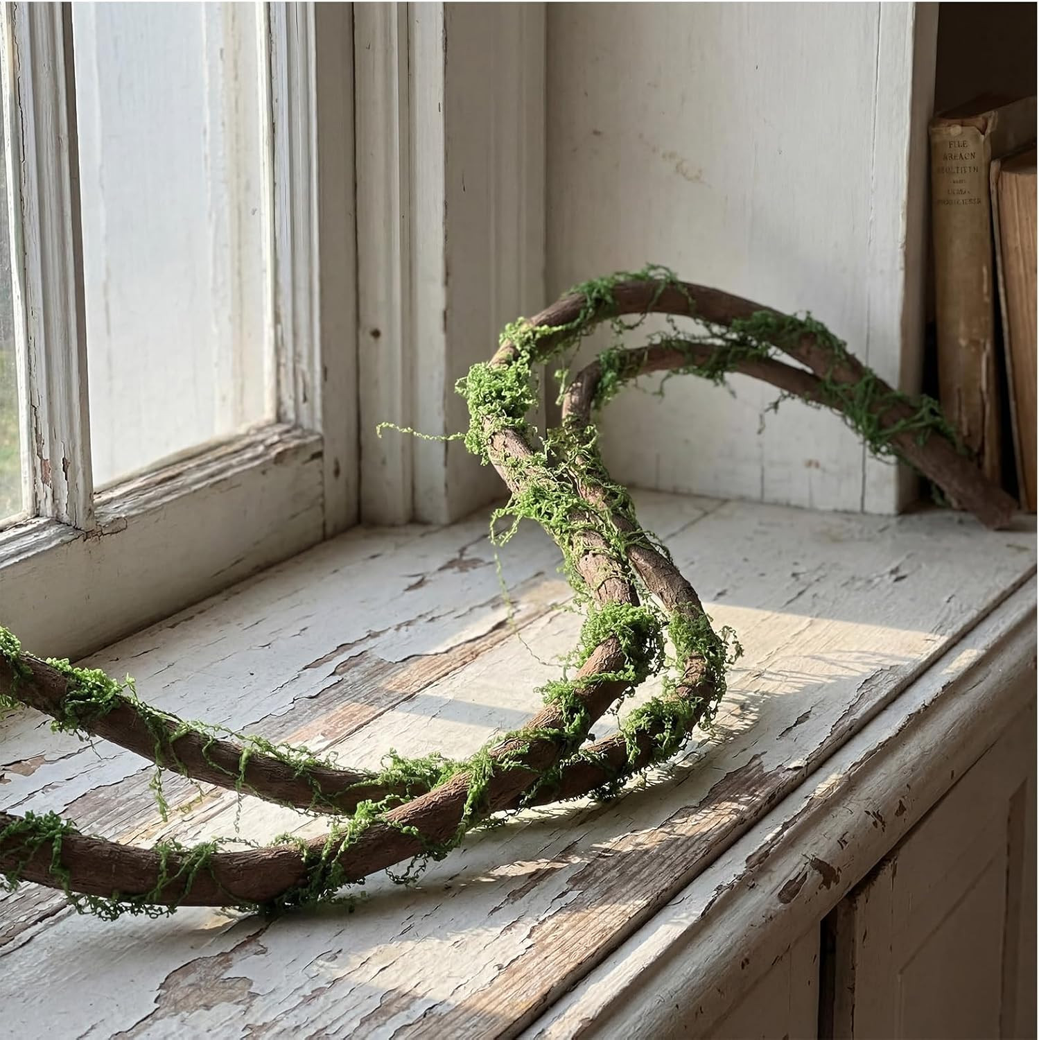 2 Pcs 118In Large Bendable Artificial Tree Branches with Moss Enchanted Forest D