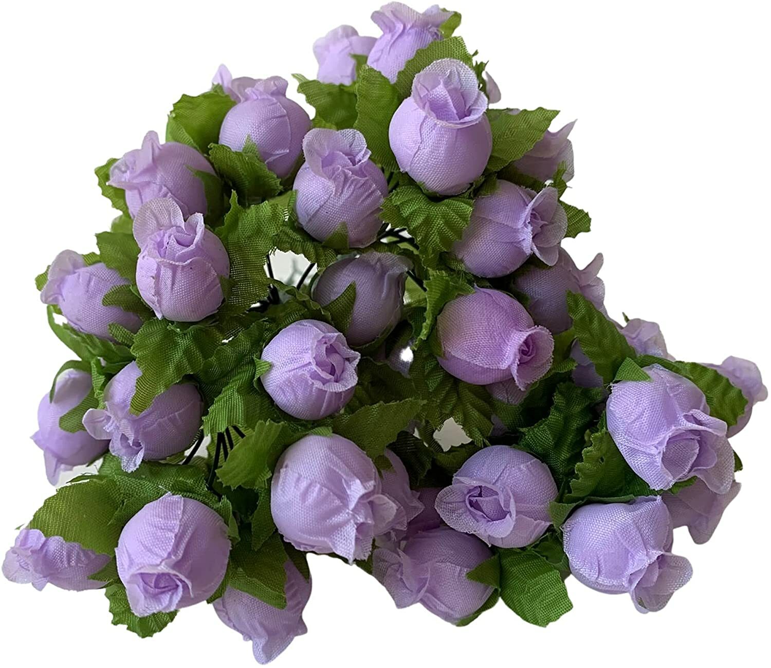 Lavender Artificial Silk Flower Roses – 12 Mini Bouquet of 12 Rosebuds 144 Total