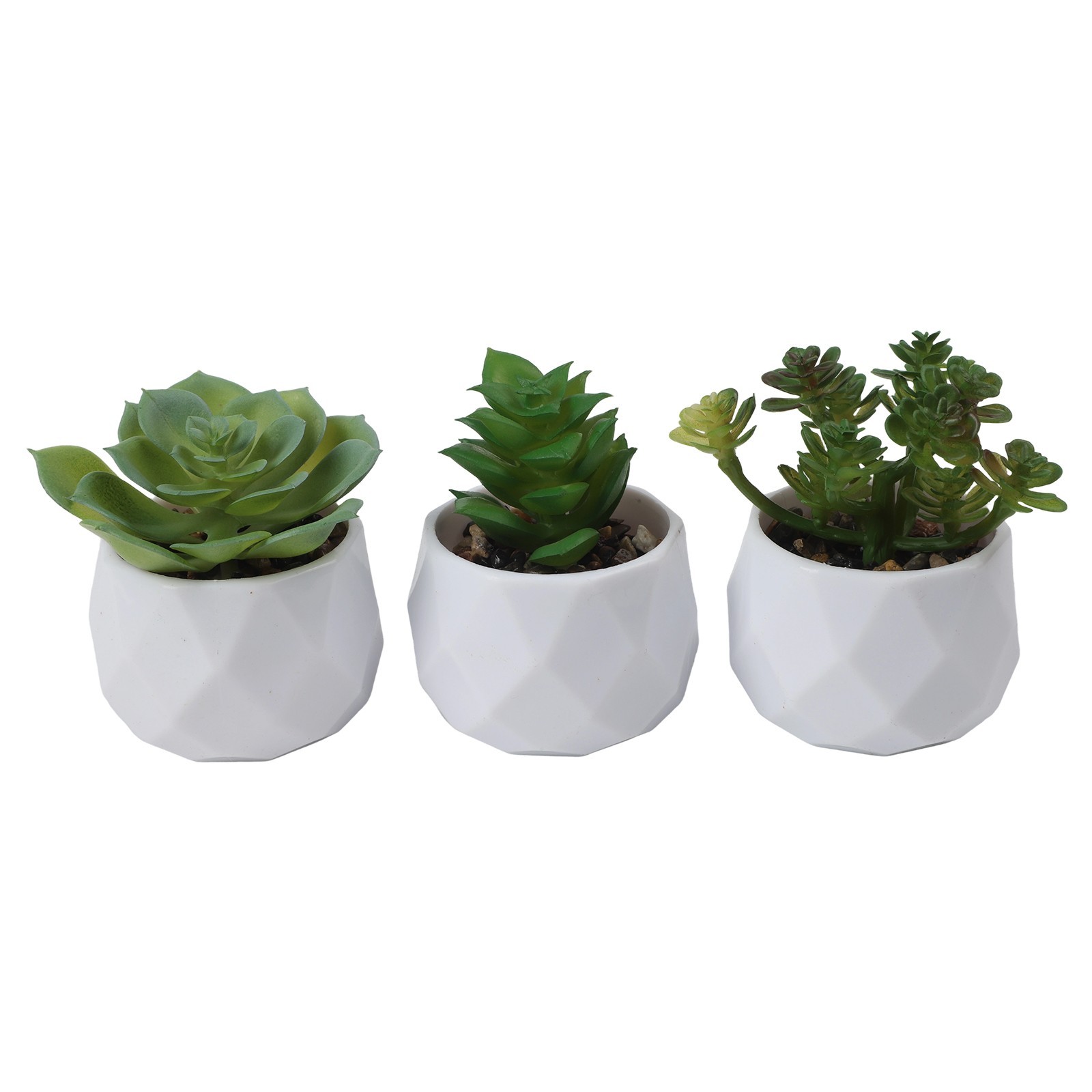 3pcs Elegant Artificial Succulent Plants for For home and Office Display