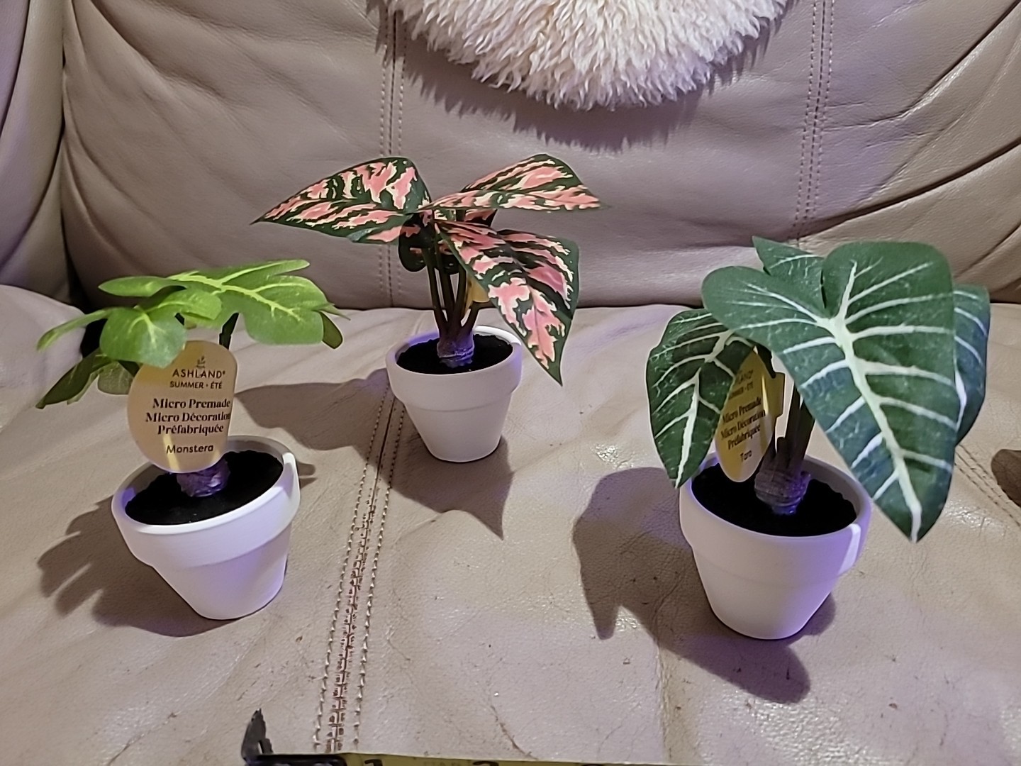 3 x Ashland Artificial Micro Plant Deco Spring Ceramic Potted 4″ H