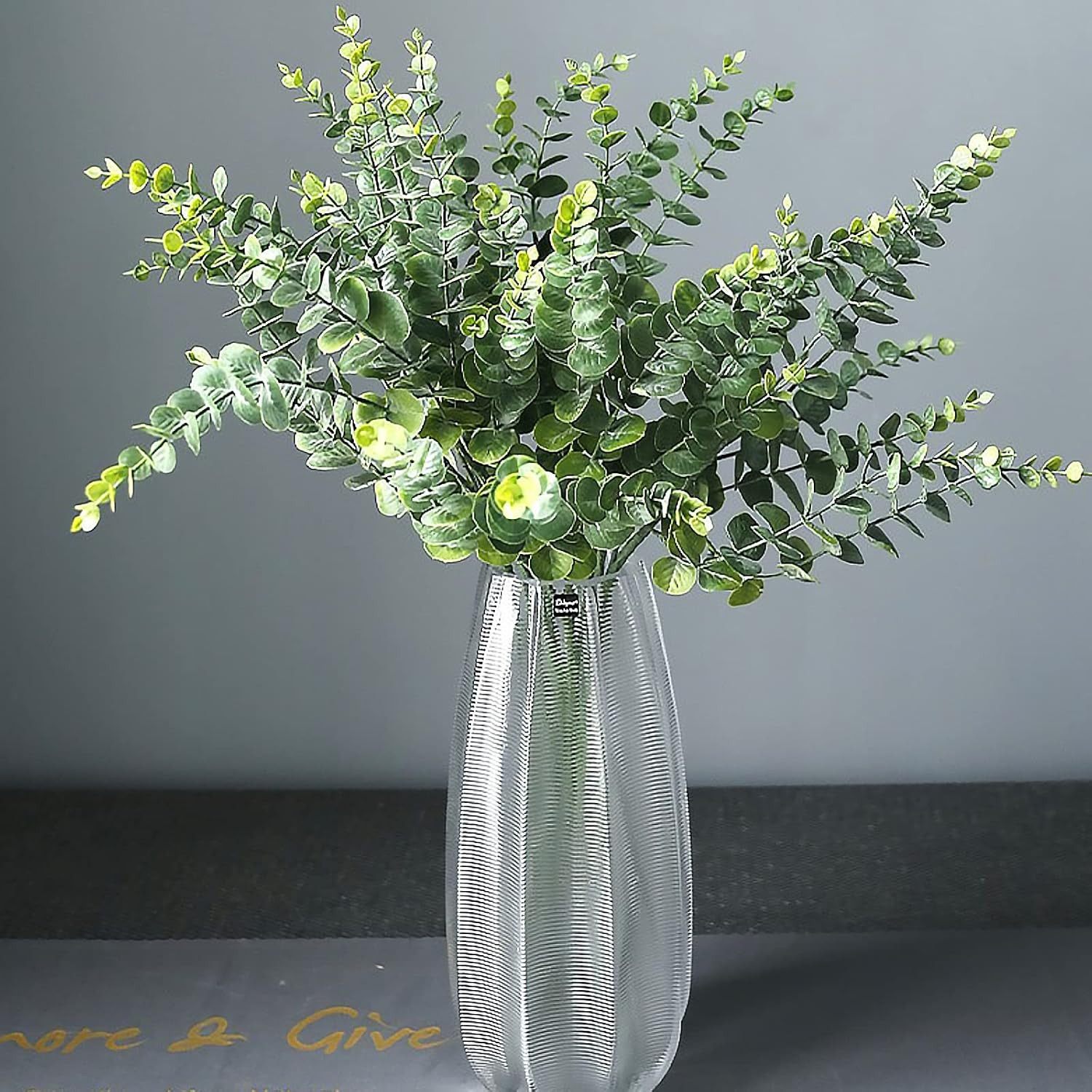 Eucalyptus Stems 12 PCS Artificial Leaves Home Office House Table Decor Wedding