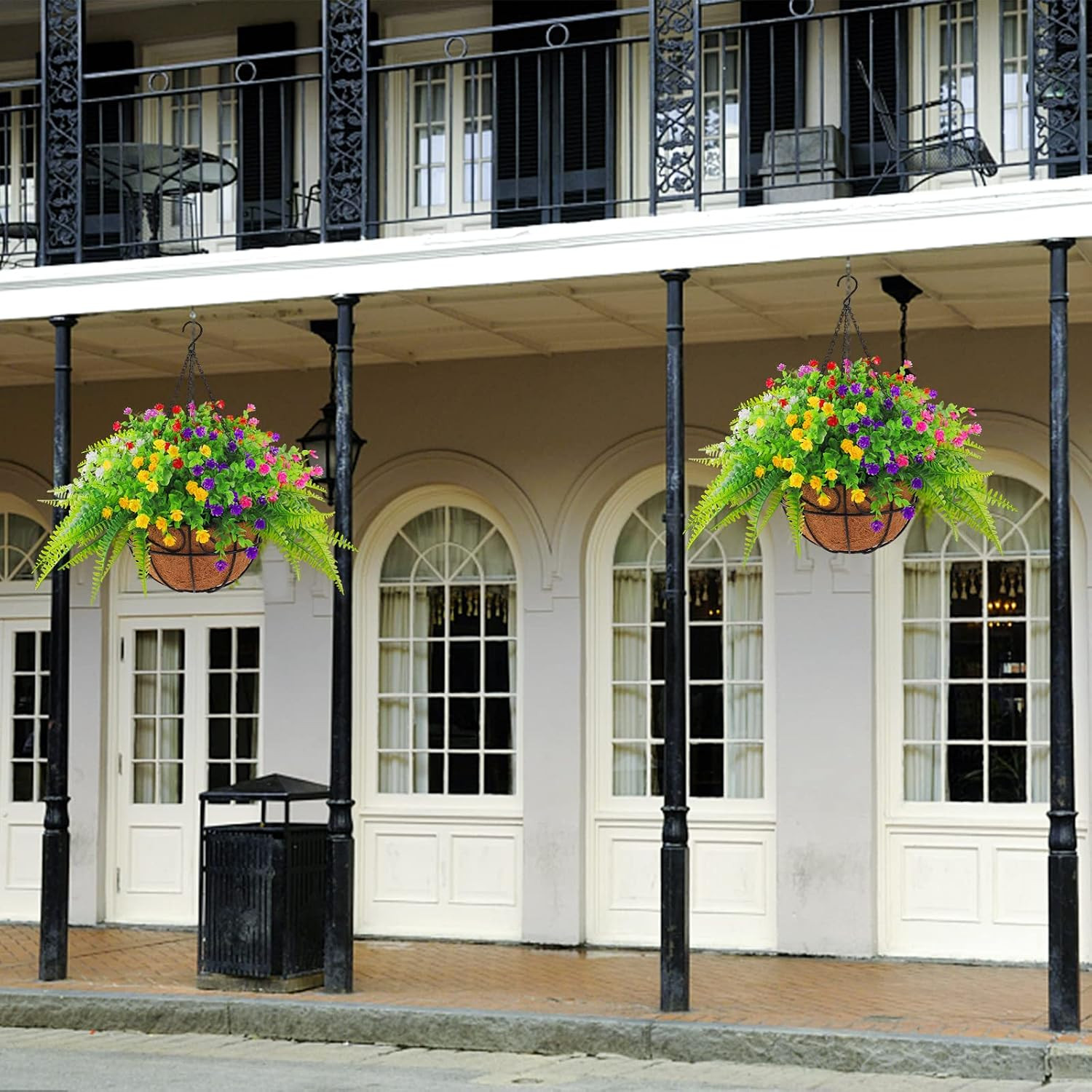 Premium UV-Resistant Faux Hanging Plants for Indoor & Outdoor Use