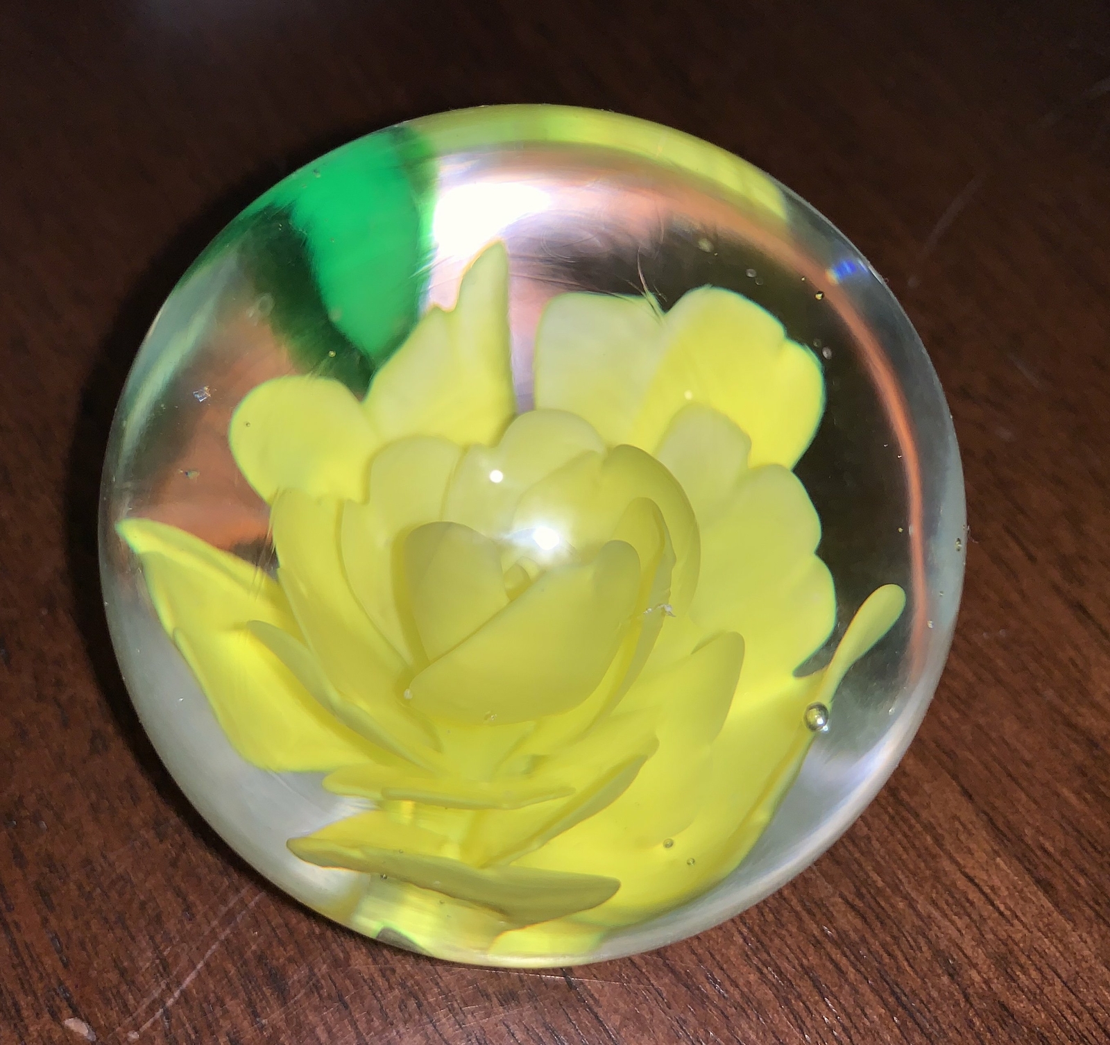 Rose Glass Paperweight Gift for Mum Unique birthday or anniversary gift