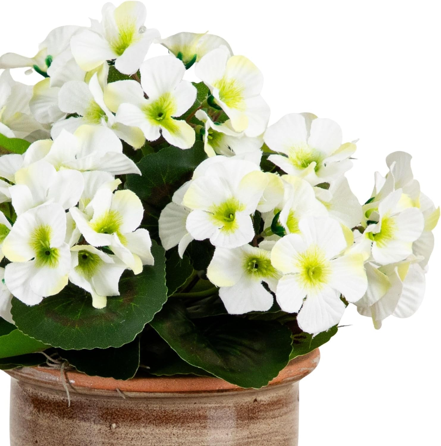 11″ UV Resistant Artificial Geranium in Stylish Ceramic Planter for Any Space