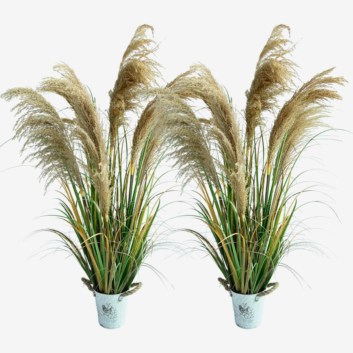 Alonfala 43″ Faux Pampas Grass – 2-Pack Indoor Decor for Home & Office