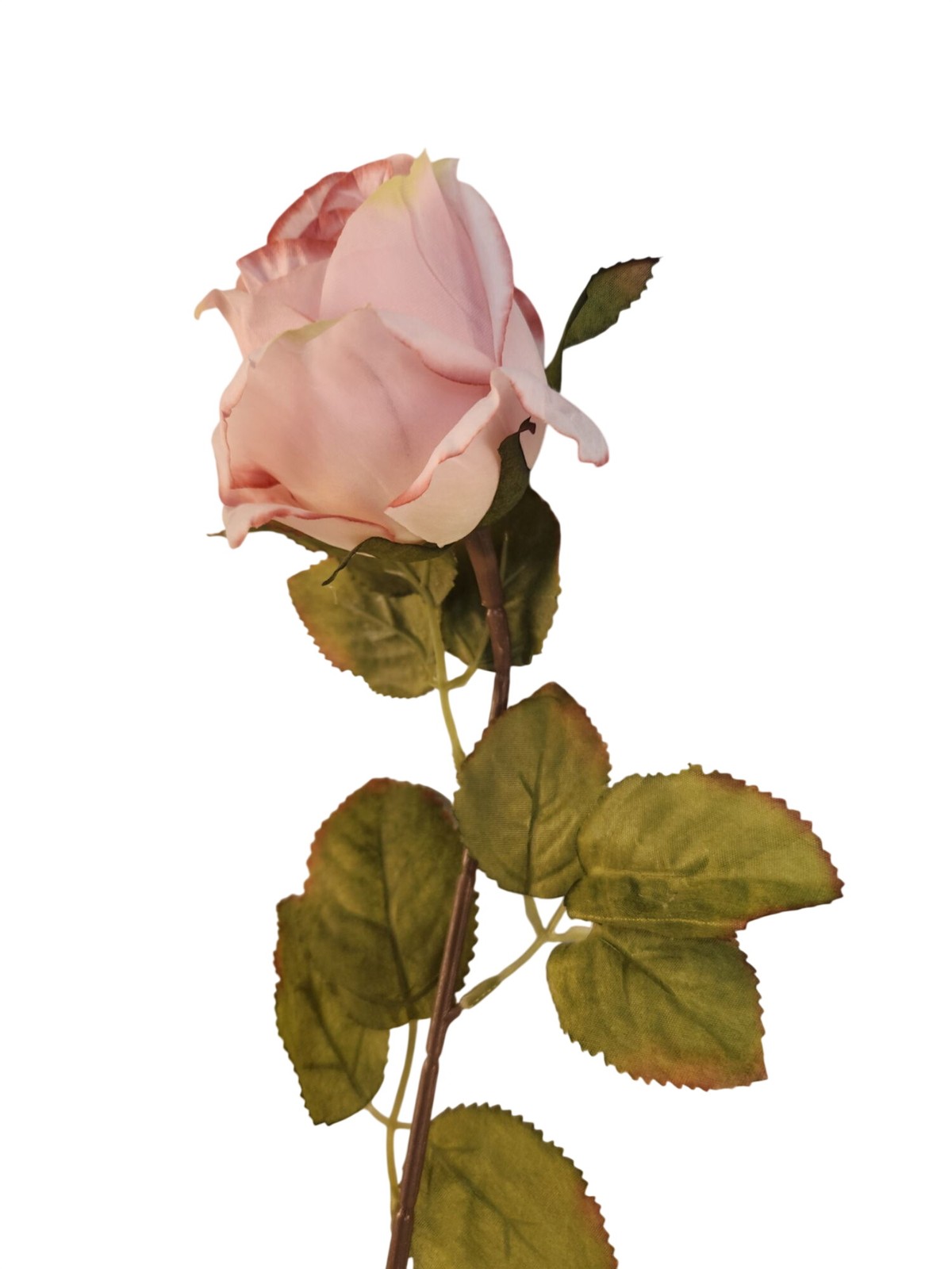 Blush Pink Artificial Roses Set Of 3 Fake Flower Stems Silk Roses Long Stem Wedd