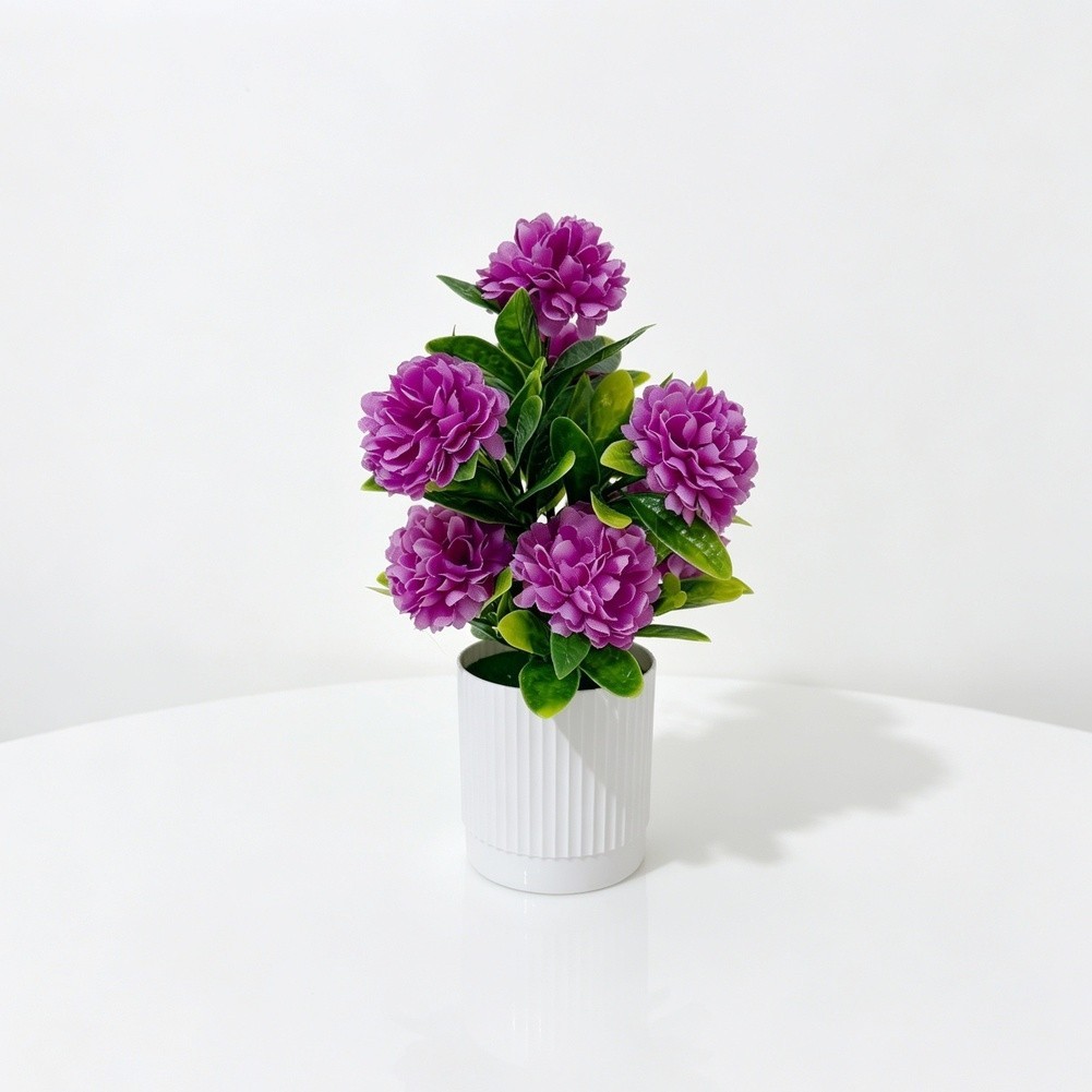7 Piece Silk Chrysanthemum Flower Arrangement for Tabletop Centerpiece Decor