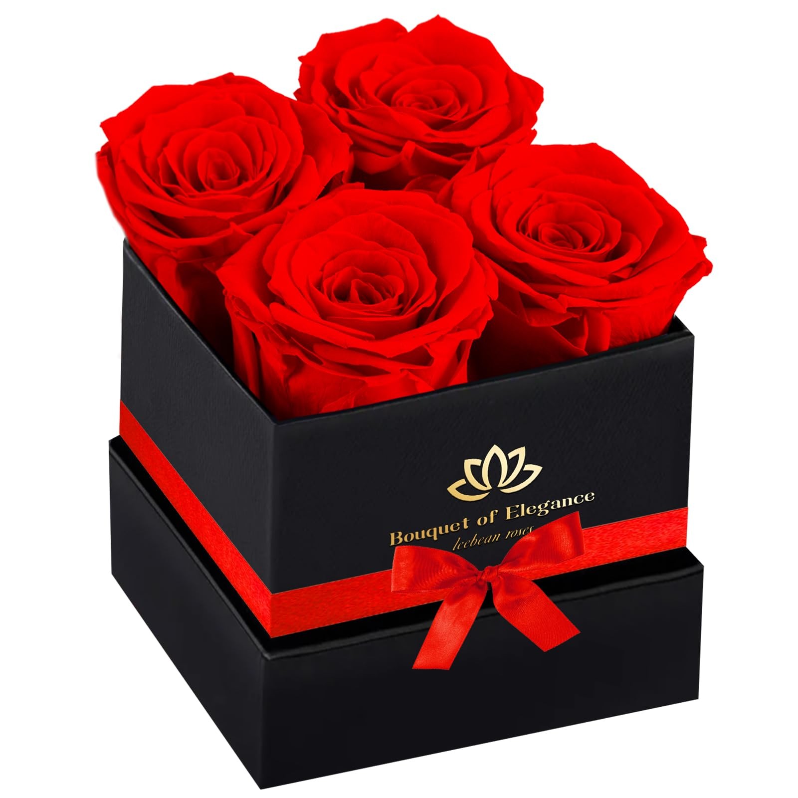 Forever Flowers Preserved Roses in A Box Real Delivery Valentine Gift Red