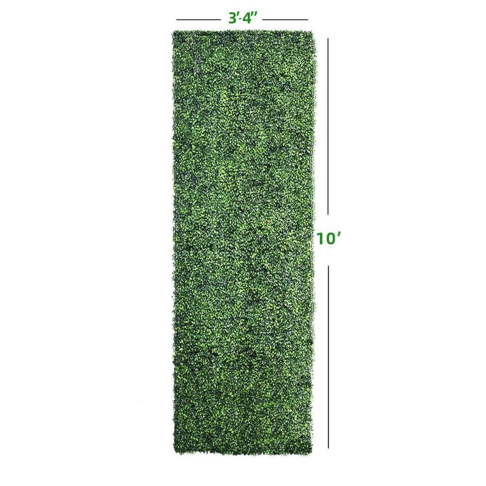 Ejoy 40 in. x 120 in. Artificial Light Green Boxwood Roll Panels UV Protected