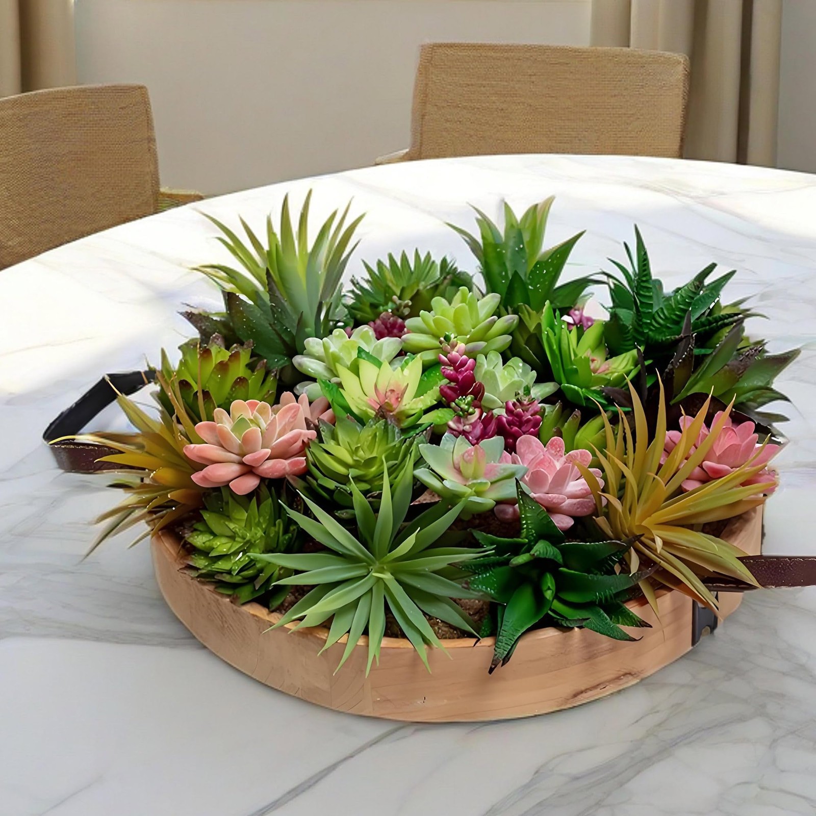 Forever bene 2 PCS Artificial Agave Succulents Plants Real Touch Lifelike Suc…