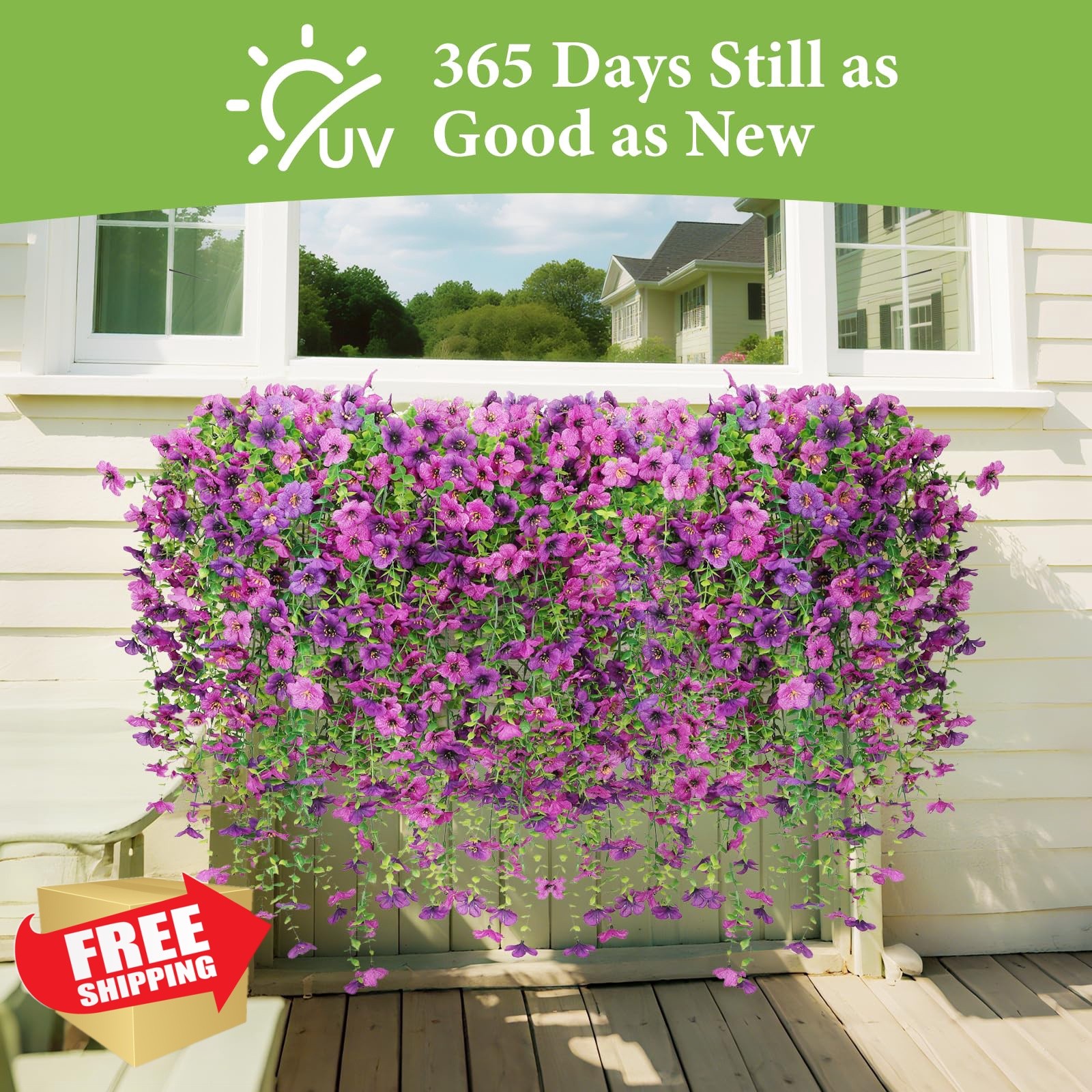 SAEUYVB 12 Pcs Artificial Flowers Mix Purple