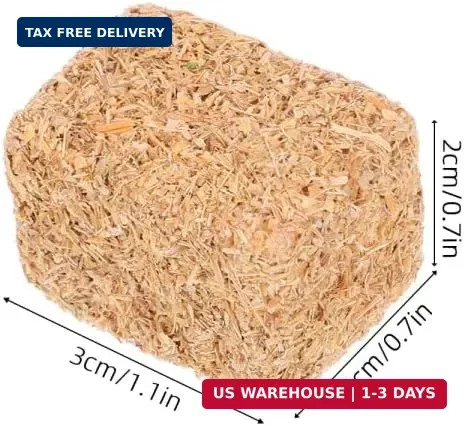 DOITOOL 8 Pcs Mini Hay Bales for Decoration, Fake Haystacks 1.1 x 0.7 Inches Min