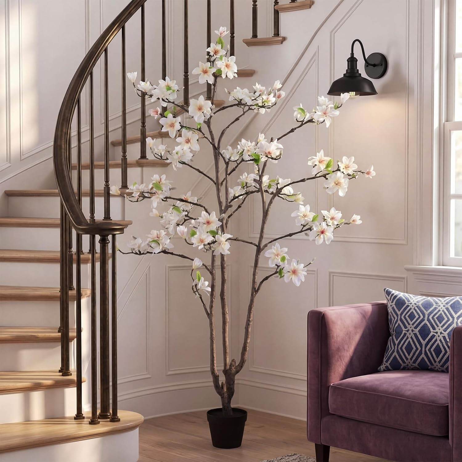 6FT Realistic Artificial Magnolia Tree with Pot for Indoor/Outdoor Decor