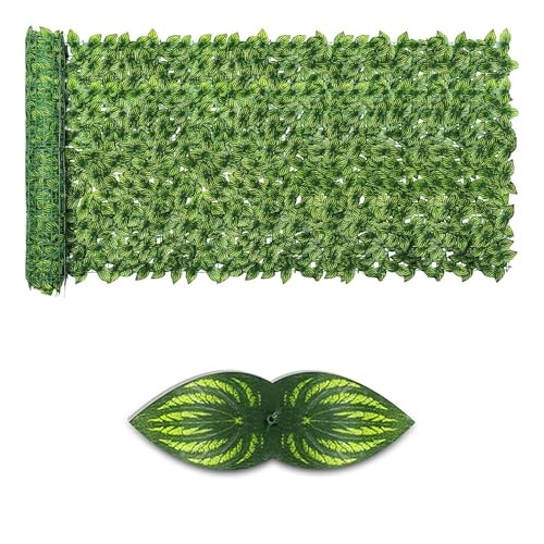 Artificial Ivy Privacy Fence 59″x118″ Color Printing Watermelon Leaves