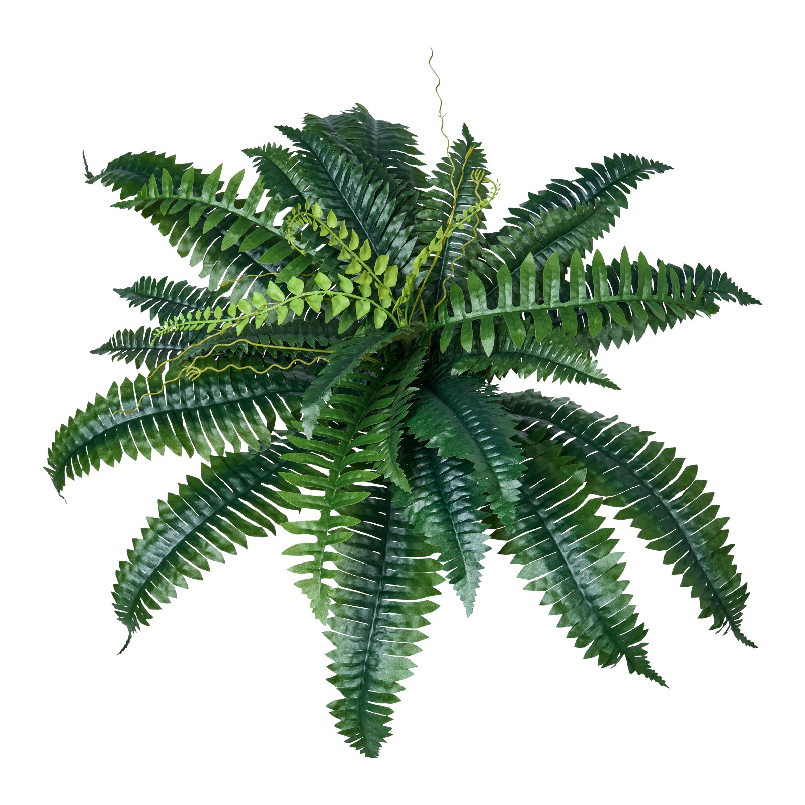 VEVOR 2 Pcs Artificial Boston Ferns Plastic Fern 30Branches Indoor Outdoor Decor