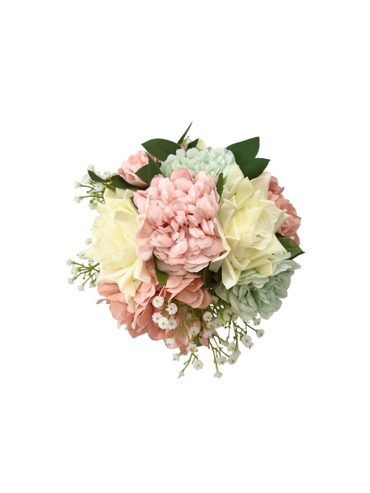 Pink & Sage Green Bridal Bouquet, Pastel Wedding Flowers, Blush Bouquet