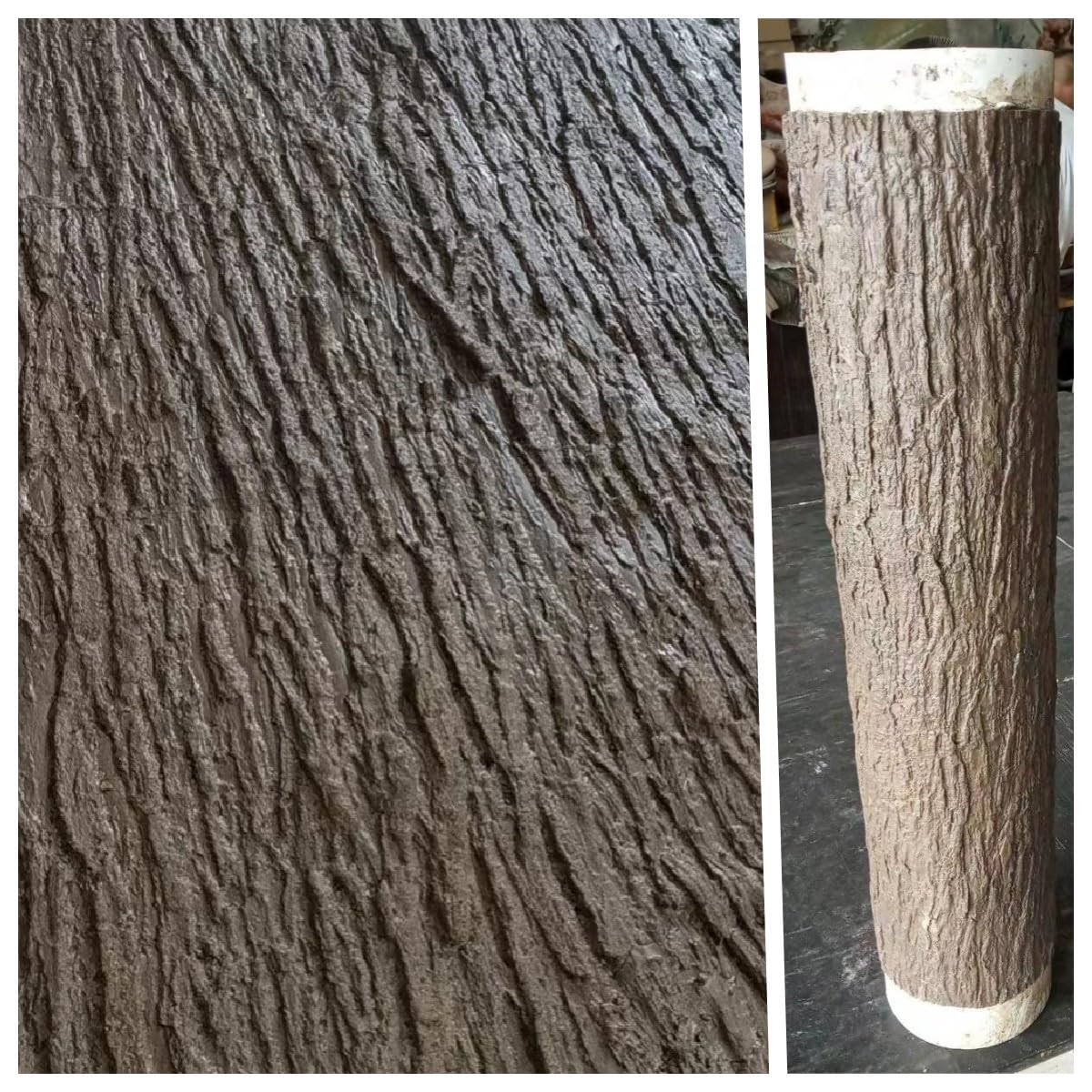 Artificial Tree Bark 15.75×39.37 Inch Fake Decor Cuttable Simulation Panel