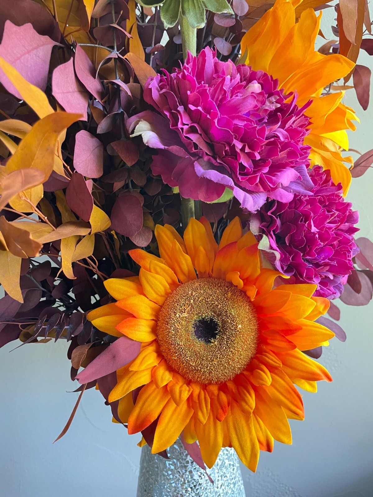 Large Sunflower Floral Arrangement: Fall Home Decor, Wedding Table Centerpiece