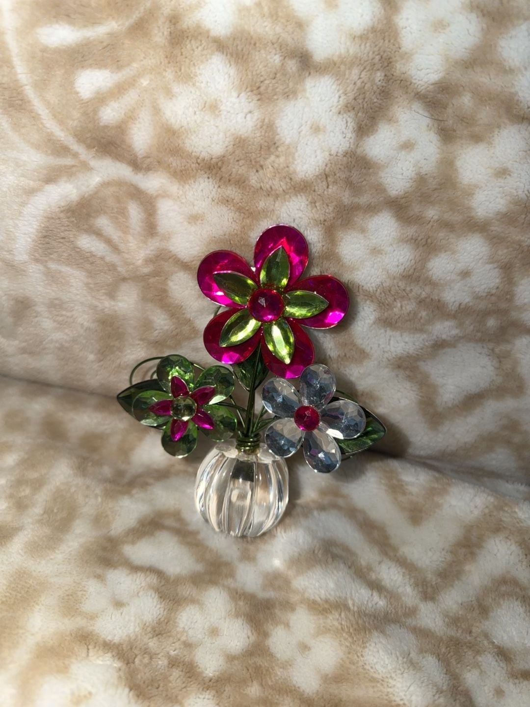 Ganz Crystal Expressions Heart Daisy POSY POT
