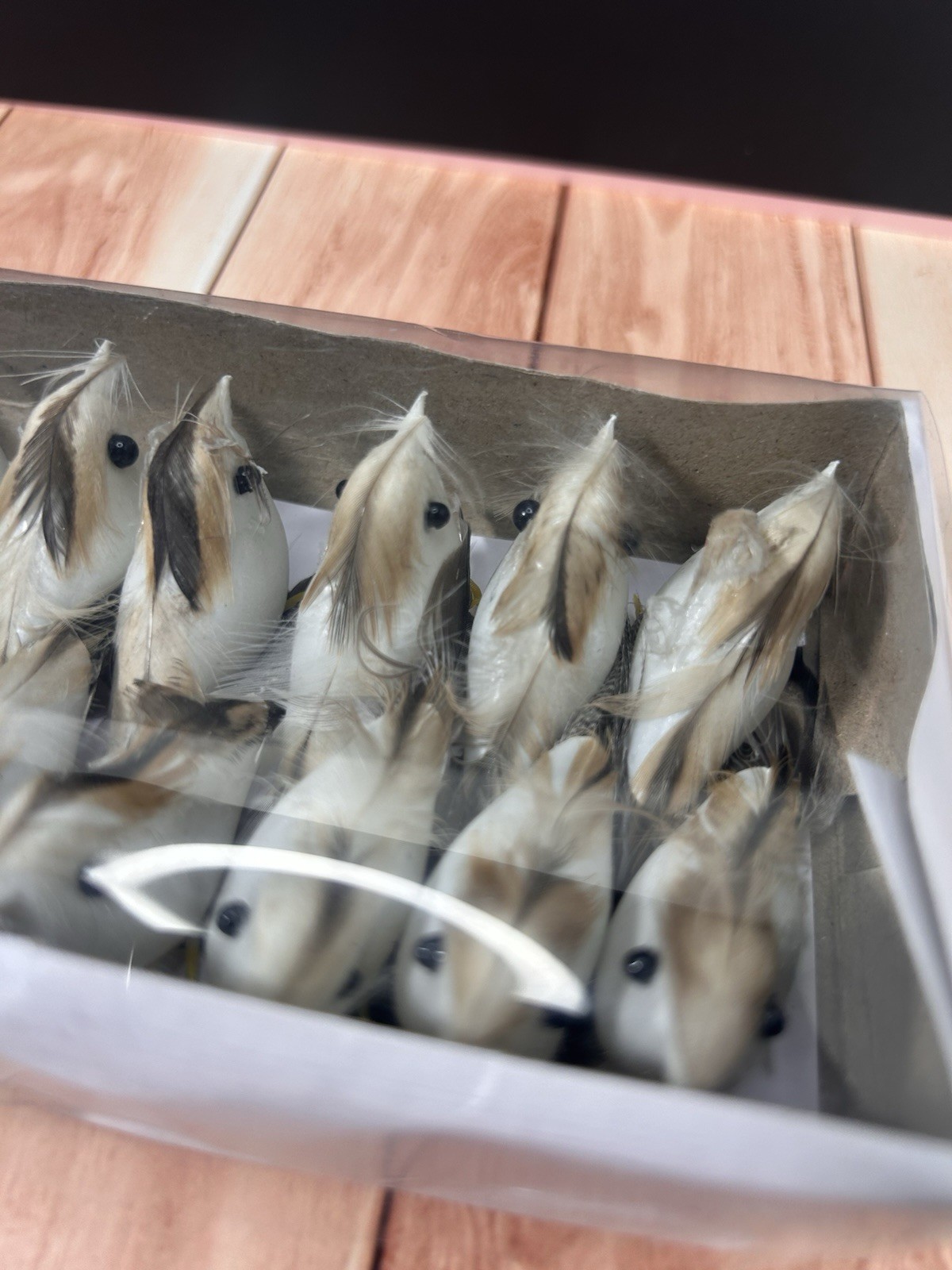 24 PCS Artificial Simulation Birds Fake Mini Bird Decorative Sparrow Ornaments