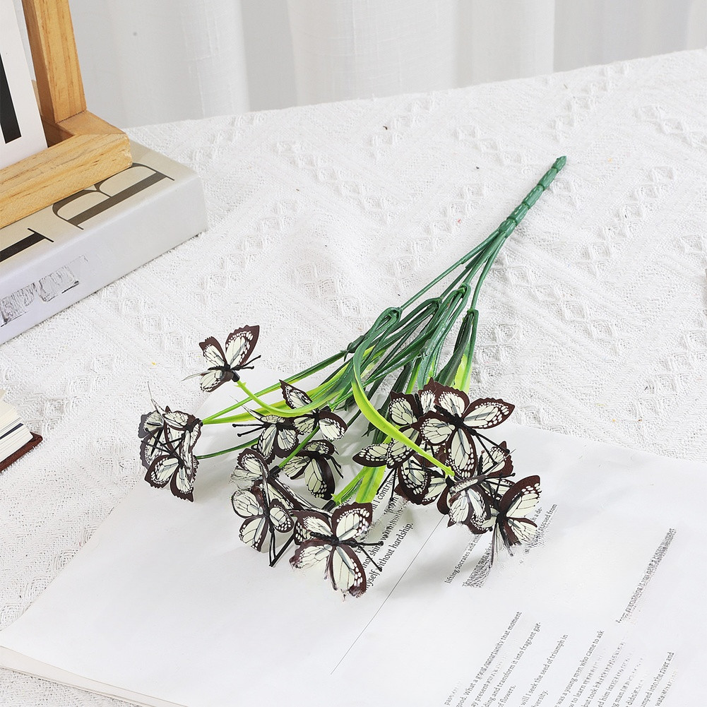 Artificial Plastic Flower with Butterfly Design for Garden Fence For Home Decor