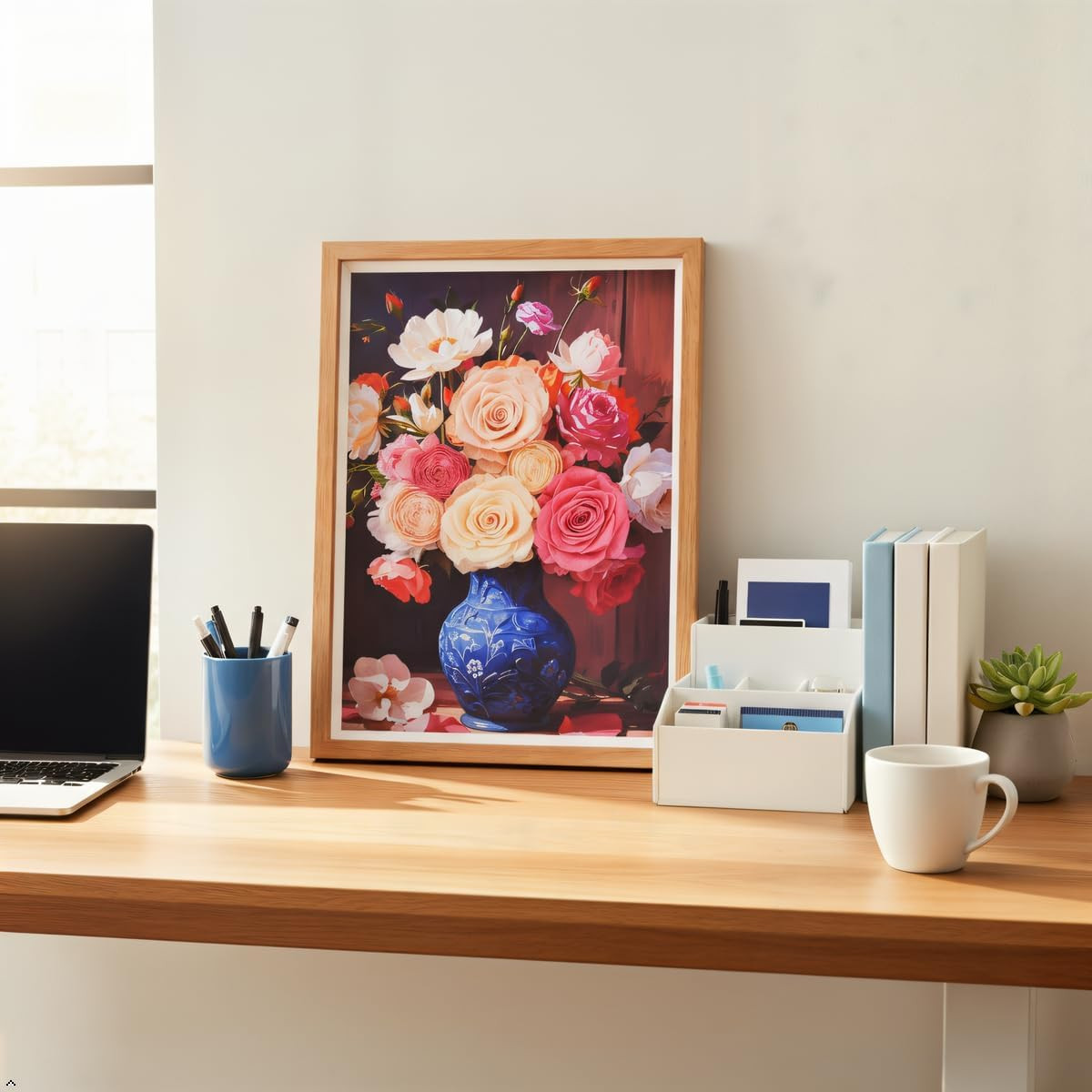 Colorful 3D Preserved Flower Art Frame – Unique Gift for Her, Home Decor