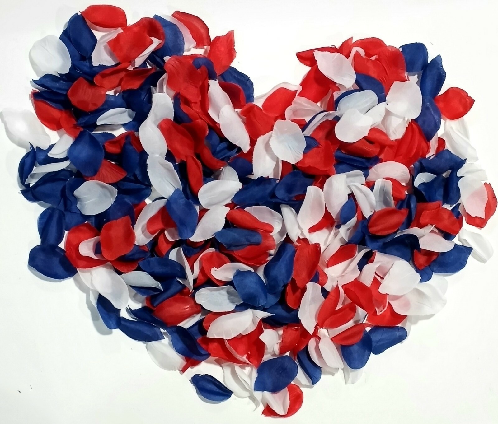 Red White & Blue Petal Silk Rose Flower USA Patriotic Confetti Craft Party Decor