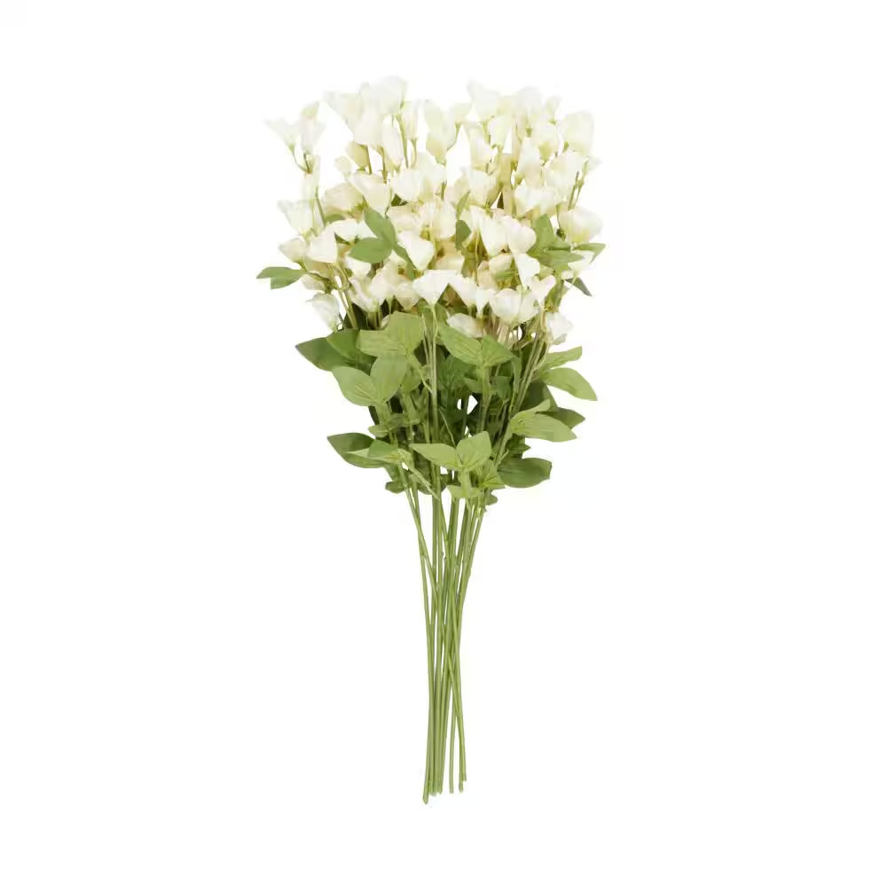 35 In. Tall White Sweet Pea Artificial Flower Stem (Set of 12)