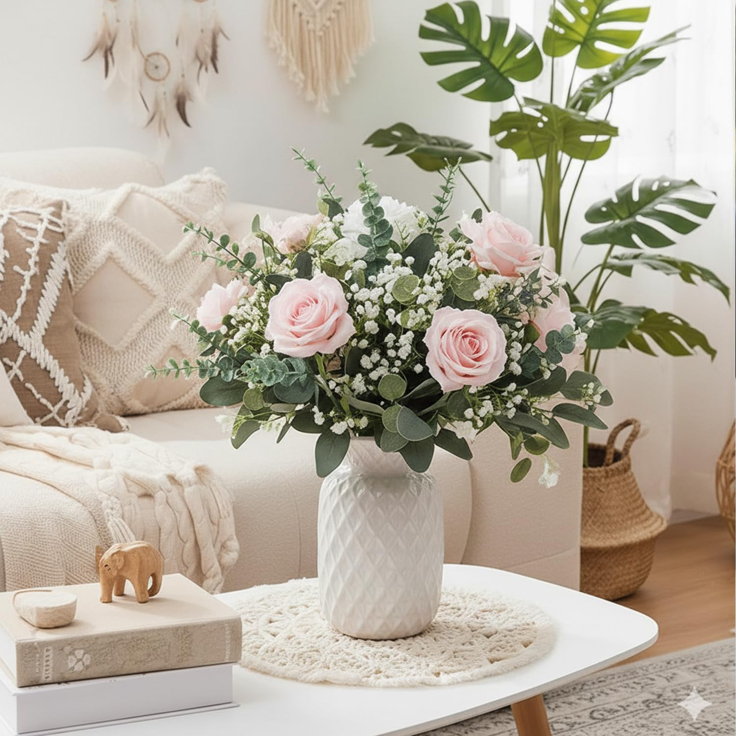 Bulk Faux Eucalyptus Leaves Stems for DIY Floral Arrangements & Decor