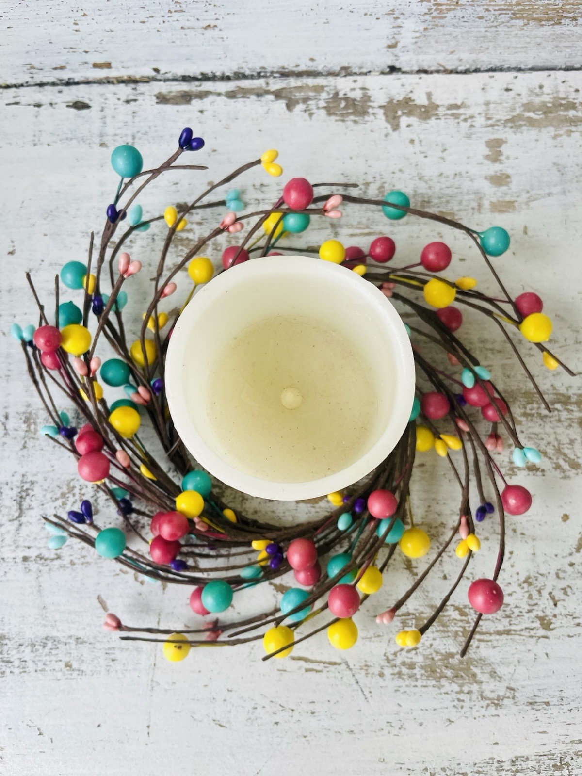 Country Candy Shop Mini Wreath Ring Easter Decor 3 1/2”