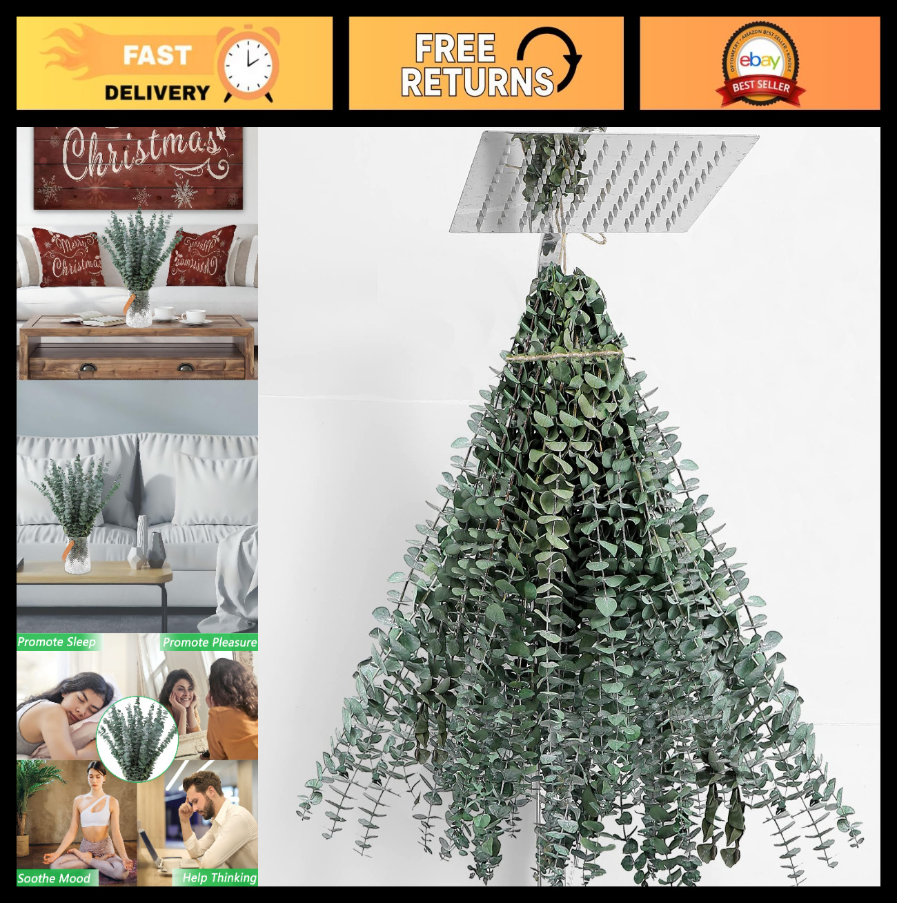30 Pcs Dried Eucalyptus Stems 17″ Real Natural Decor for Weddings, Showers, DIY