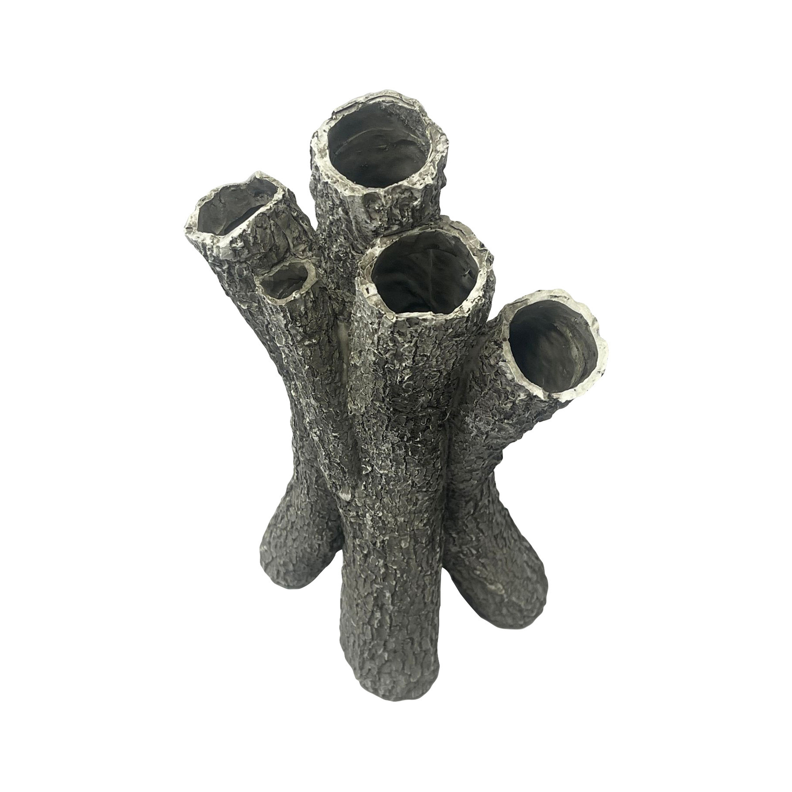 15.5″H Tree Bark Multi Vessel Vase Natural Looking Wood Flower Vase Tree Decor