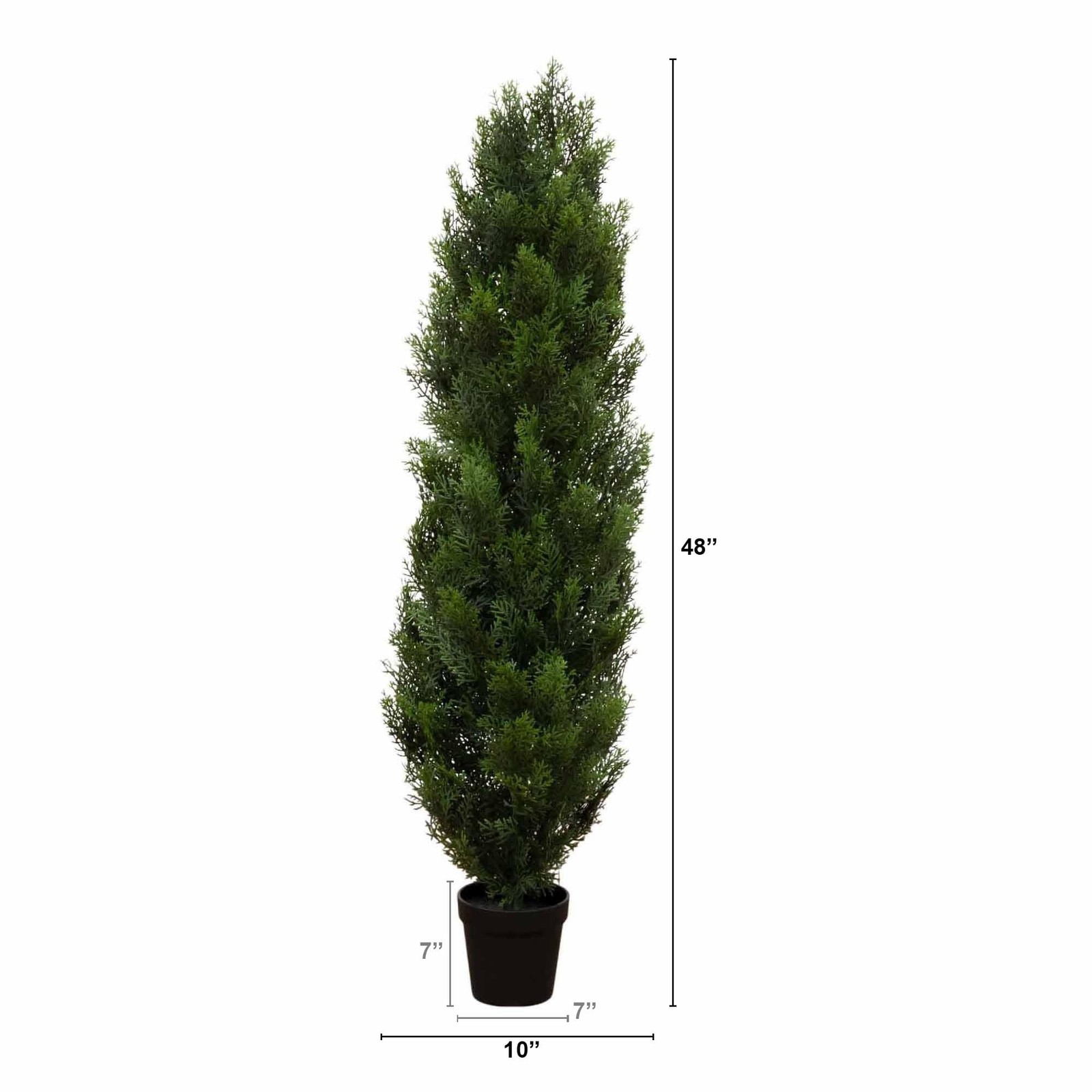 Nearly Natural 4ft Faux Cedar Tree with Nursery Planter – UV Resistant Artifi…