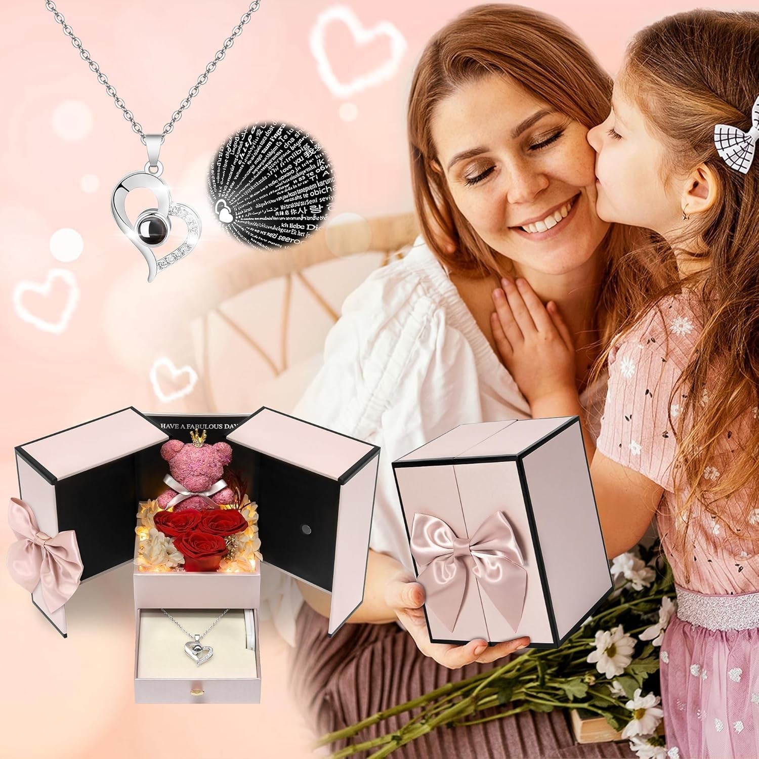 Childom Preserved Valentines Day Rose Gifts for Her,Birthday Gifts for Women,Mot