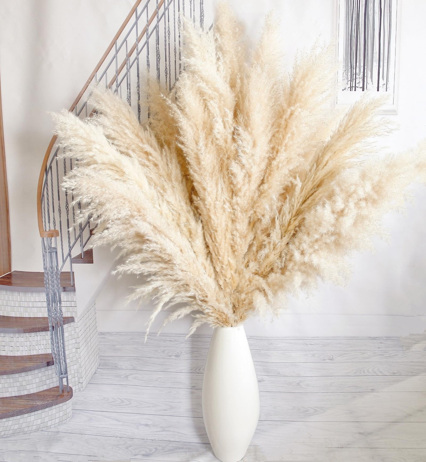 Pampas Grass Tall Decor 10 PCS 40 inch Pompas Floral for Floor Vases Living