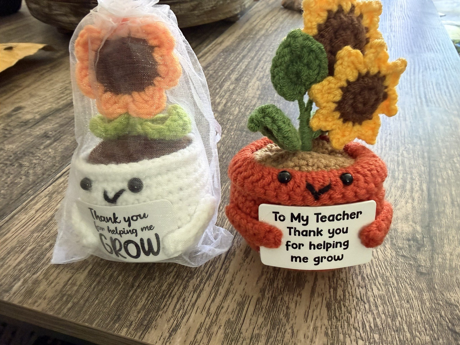 Thank You Gifts for Teacher Women, Crochet Sunflower Gifts lot of 2