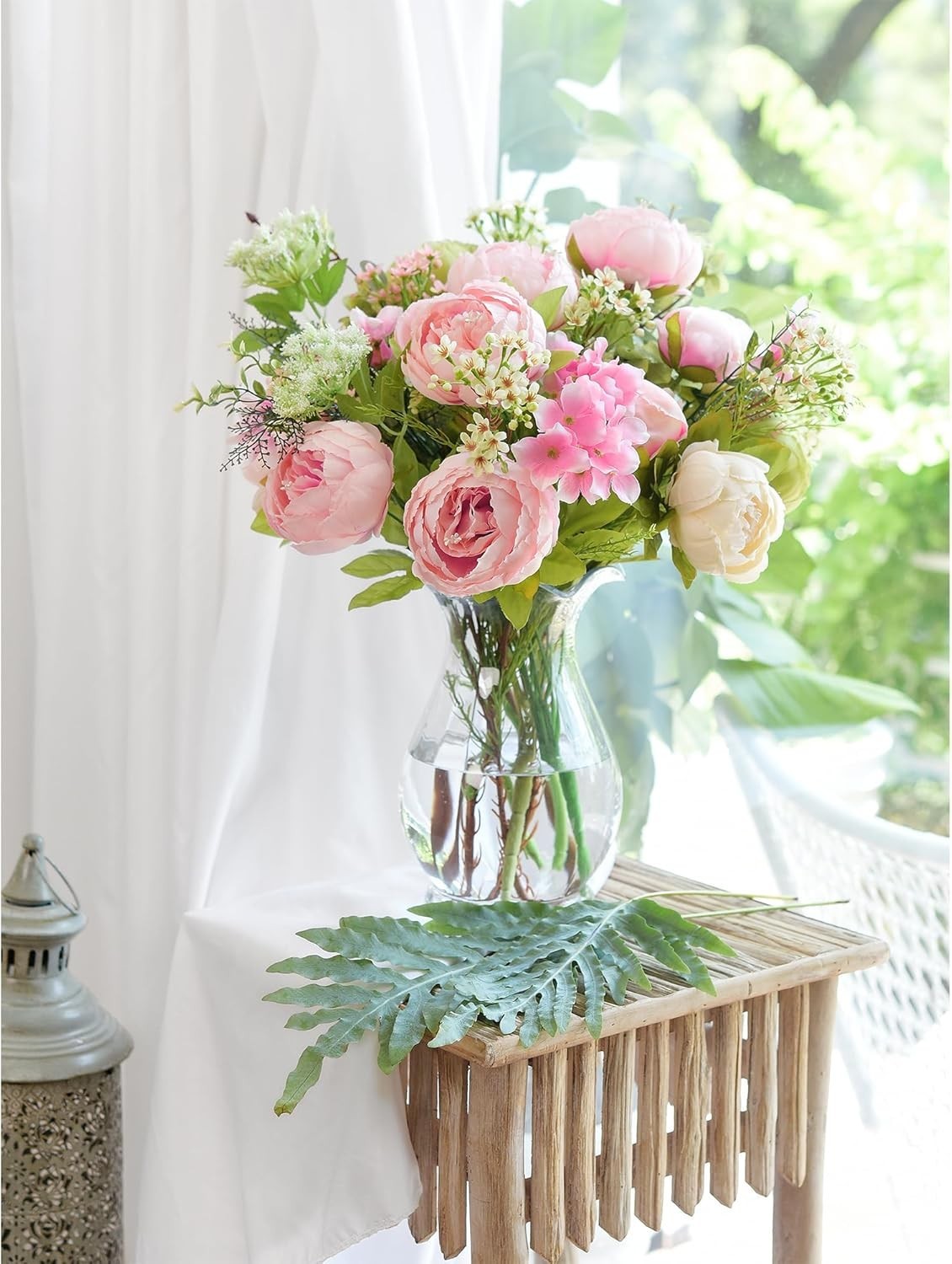 Artificial Peonies Flowers Bouquets for Wedding Decor Floral Centerpieces Cha…
