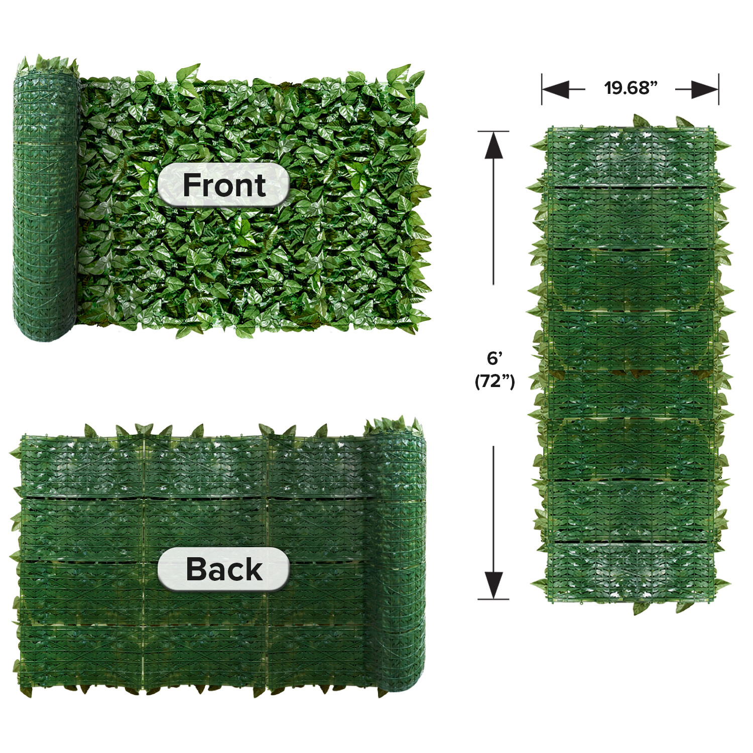 Outdoor Artificial Faux Leaf Fence Screen UV Protected Garden Porch Wall Decor