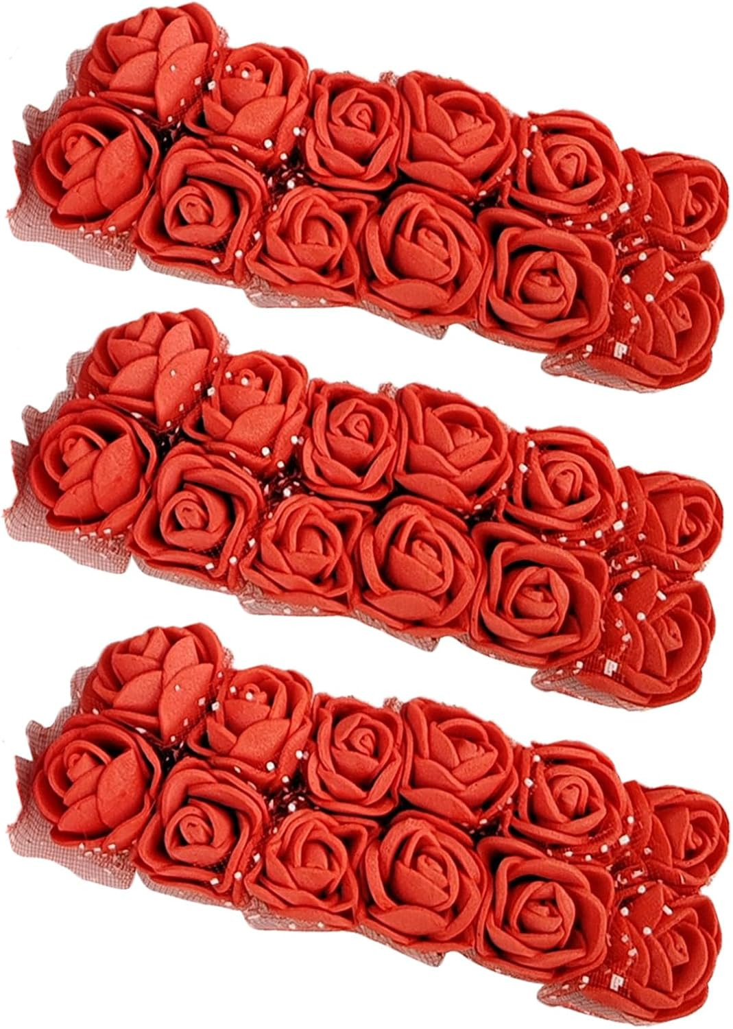 36 Pcs Mini Artificial Rose Flower Heads – 25mm Faux Roses for DIY Wedding Decor