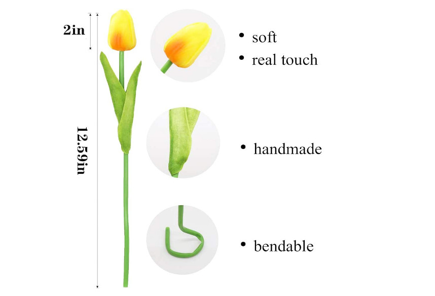 Tulips Artificial Flowers Fake Tulip Real Touch Flower Spring Decor Wedding Home