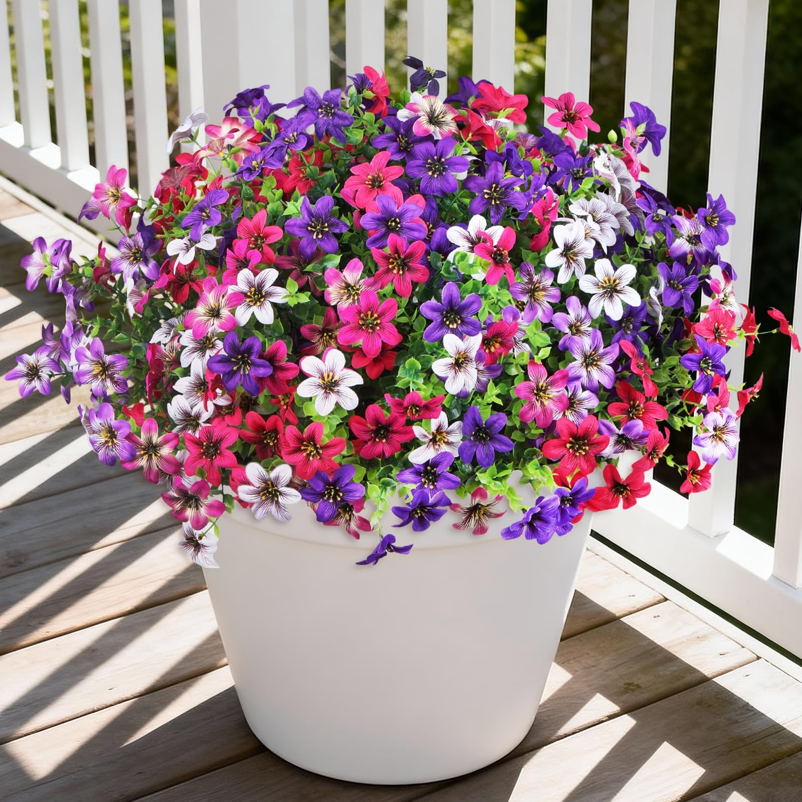 Best Artificial Flowers for Outdoor Fake Plants Spring Decoration, 12 Bundles