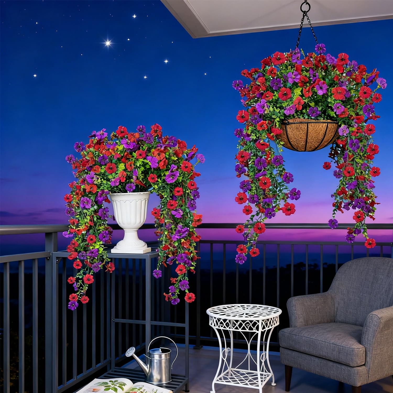 Artificial Flowers for Outdoors Fake Silk Flower Outdoor UV Resistant Garden …