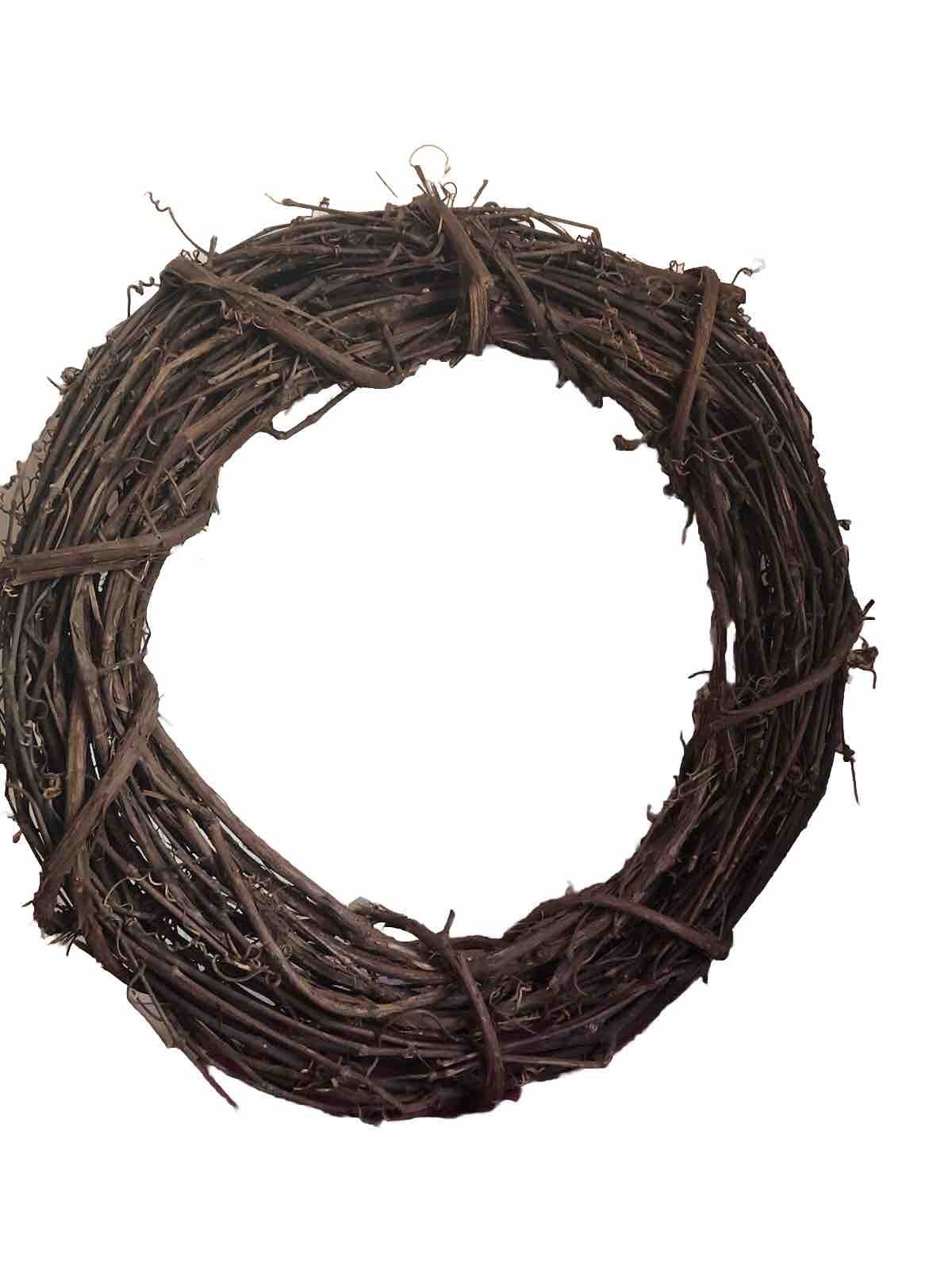 Natural Grapevine Wreath 20.5” Primitive Country Farmhouse Wall Craft Wedding