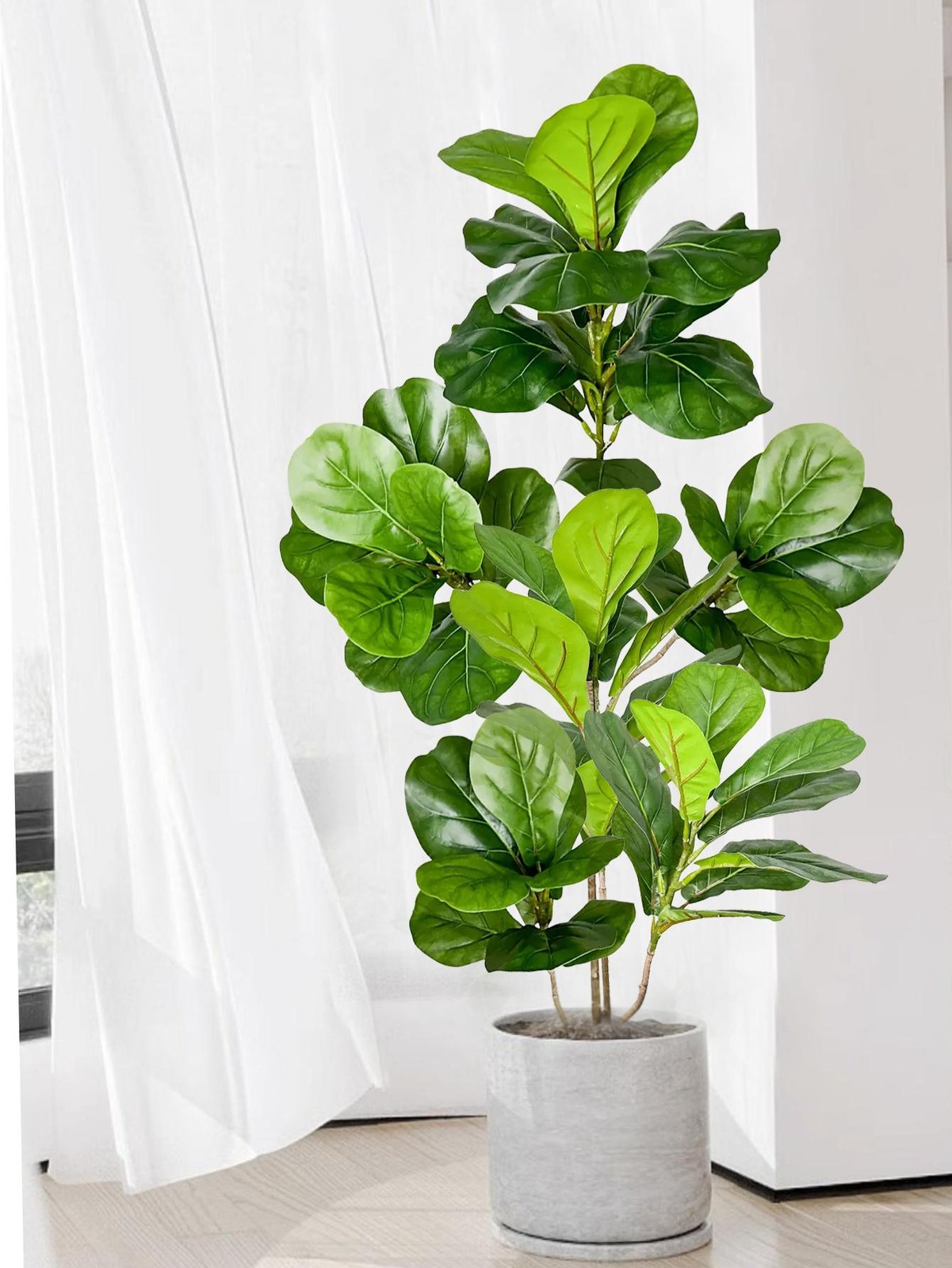Large Artificial Ficus Tree 70 135cm Fake Rubber Plant Indoor Outdoor Home Decor
