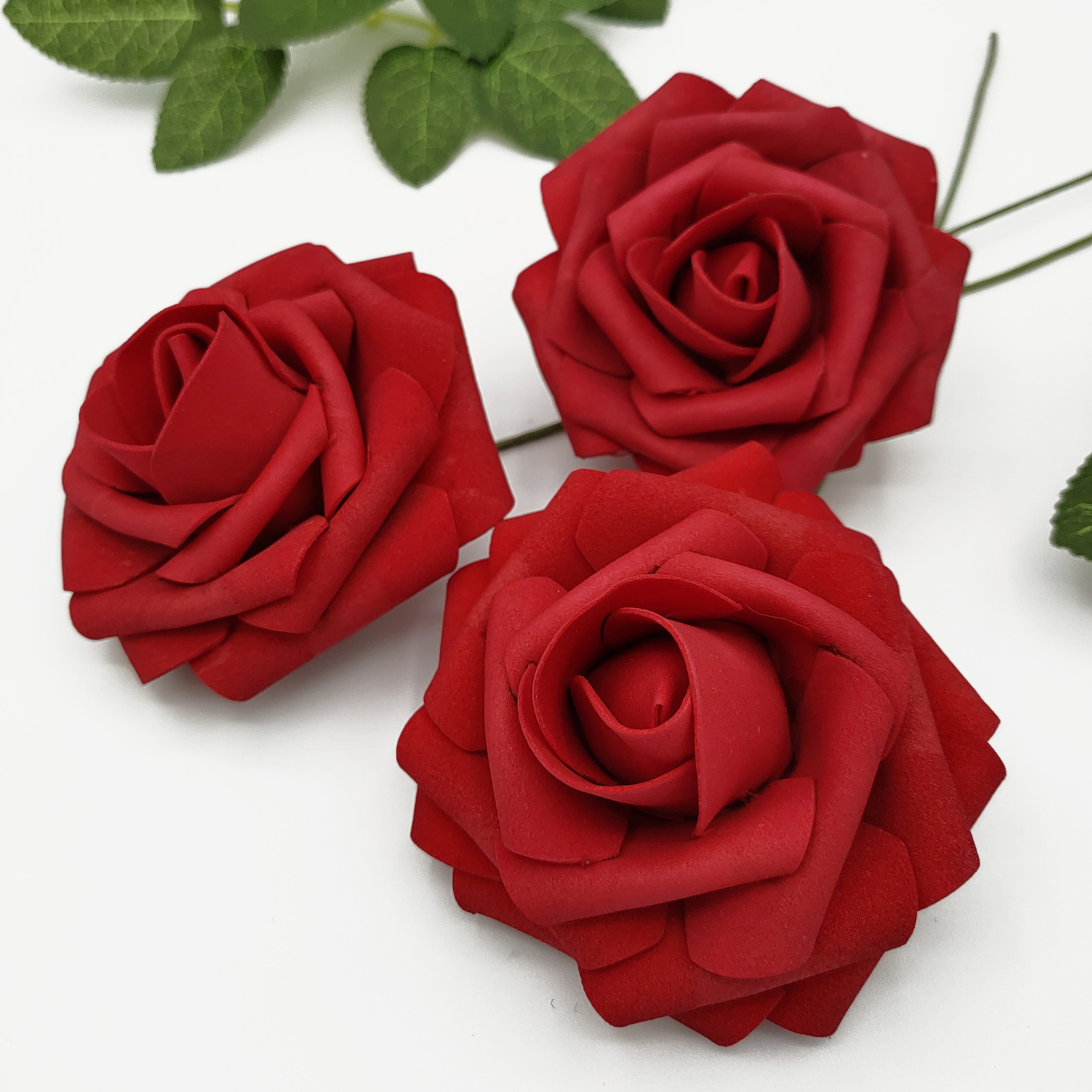 US 25 Artificial Rose Flower Floral Bridal with Stem Wedding Bouquet Decoration